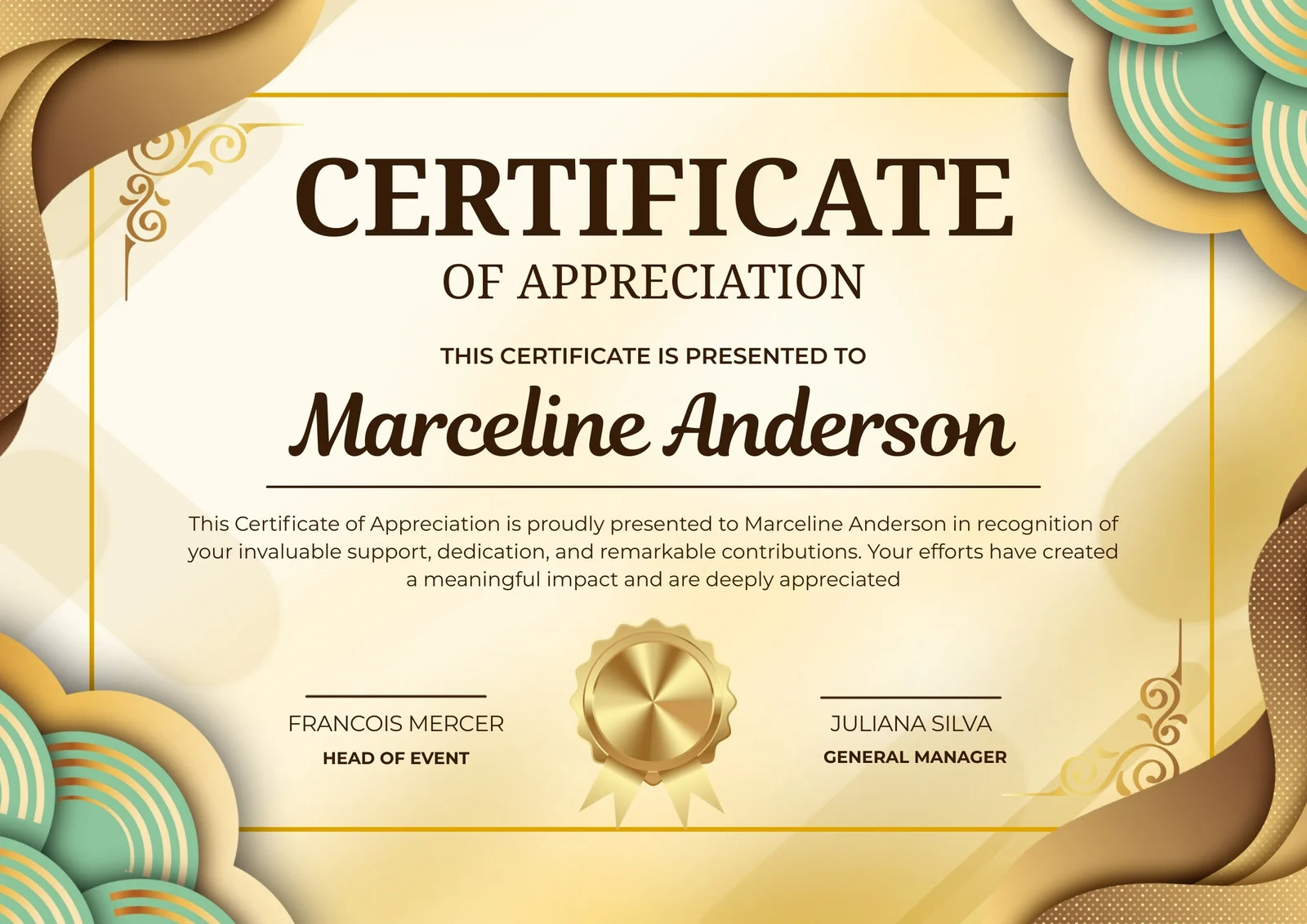 Appreciation Appreciation