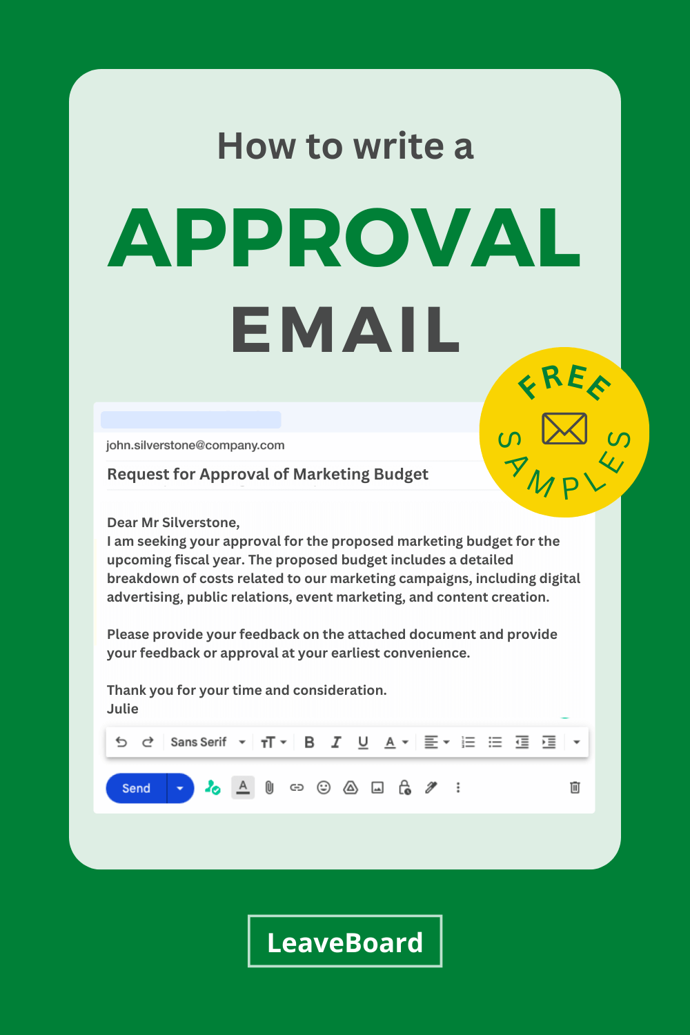 Approval Email
