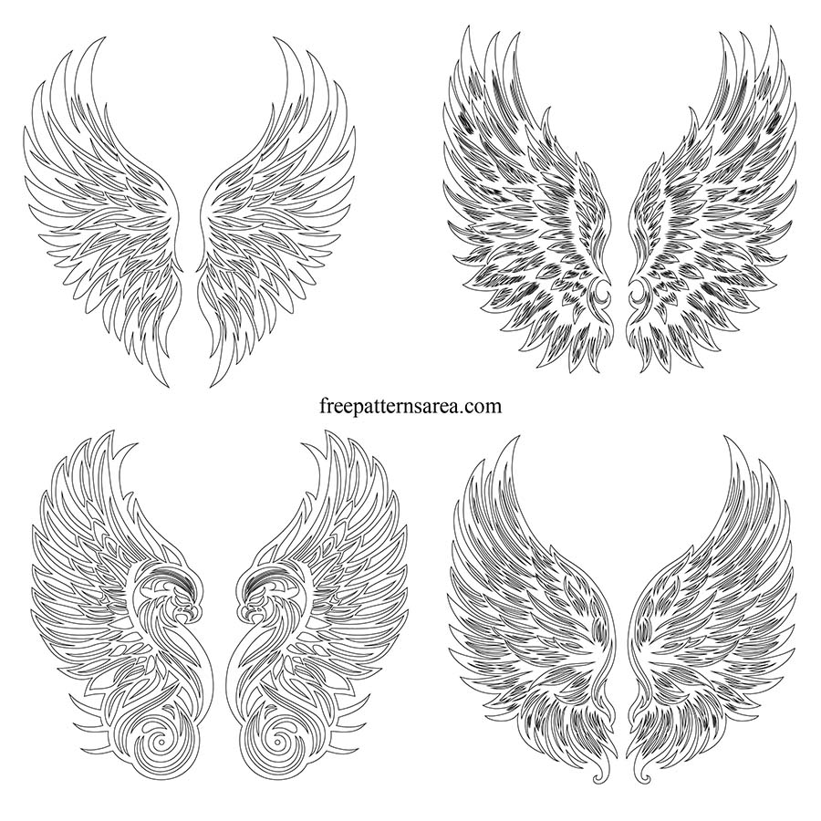 free printable angel wings template free printable angel wings template