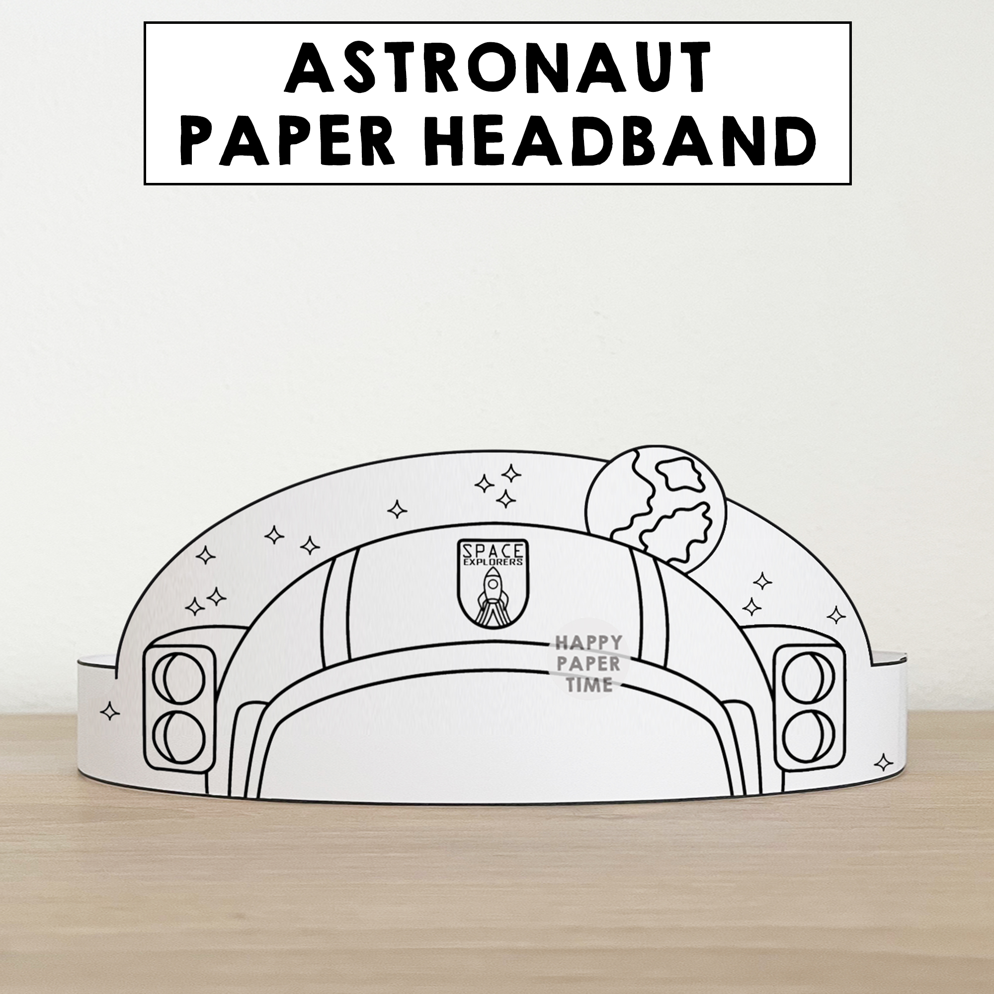 Astronaut Paper Crown For Coloring Astronaut Paper Crown For Coloring