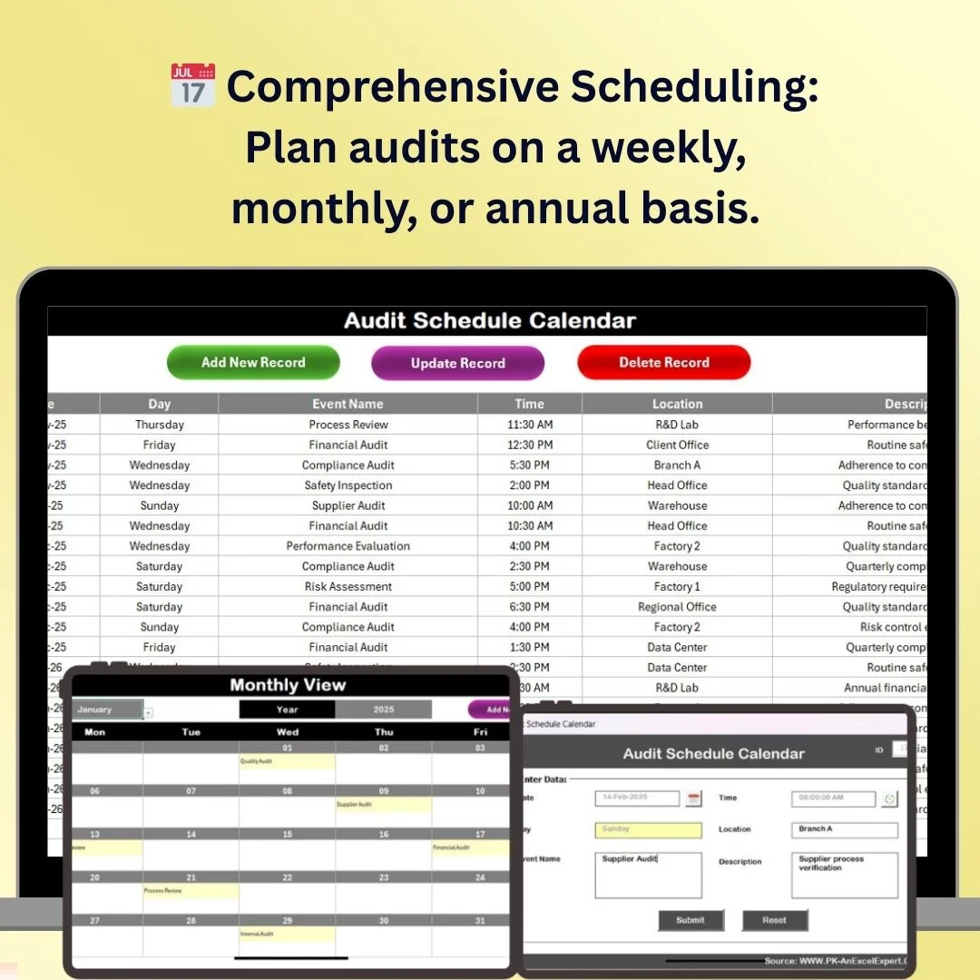 audit plan schedule sample template audit plan schedule sample template