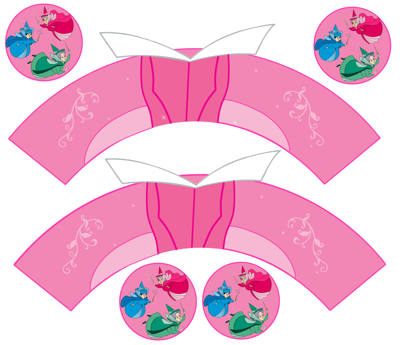 Aurora Free Printable Cupcake Wrapper Aurora Free Printable Cupcake Wrapper