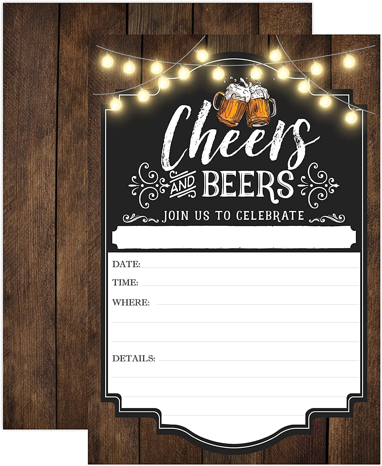 free printable cheers and beers invitation template free