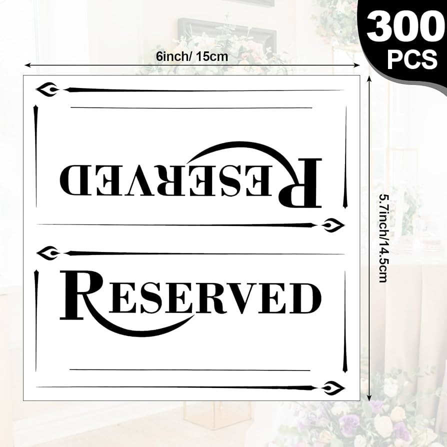 free printable double sided reserved sign template free printable double sided reserved sign template