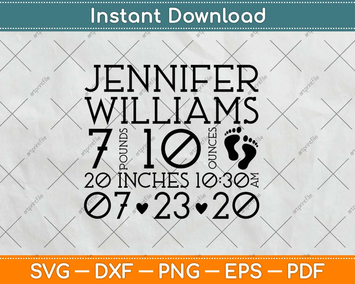 Baby Birth Announcement Svg Design Baby Birth Announcement Svg Design