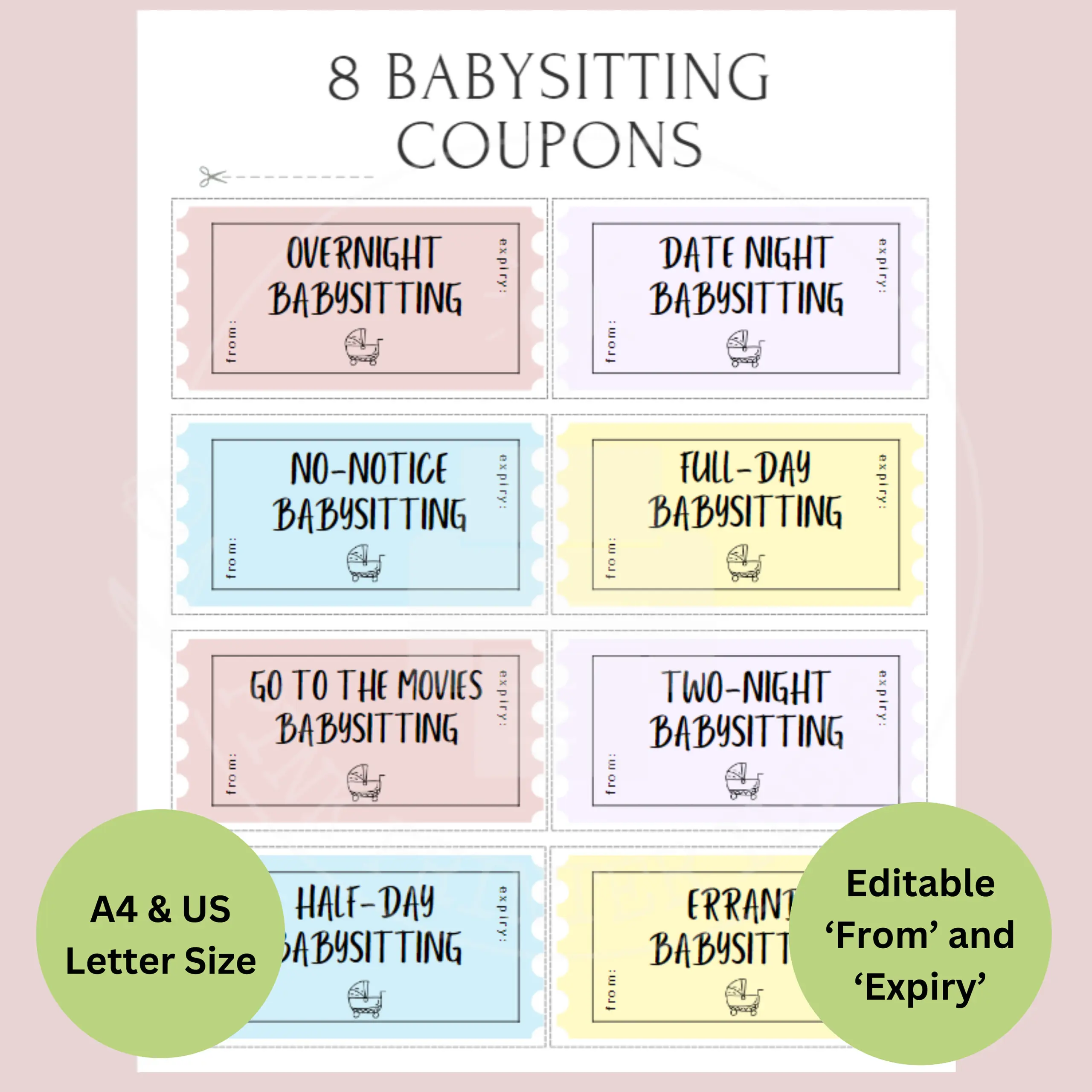 free printable babysitting coupon template free printable babysitting coupon template