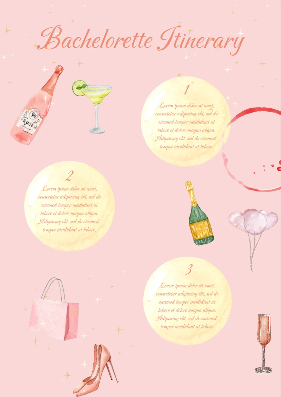 Bachelorette Itinerary Template Google Docs