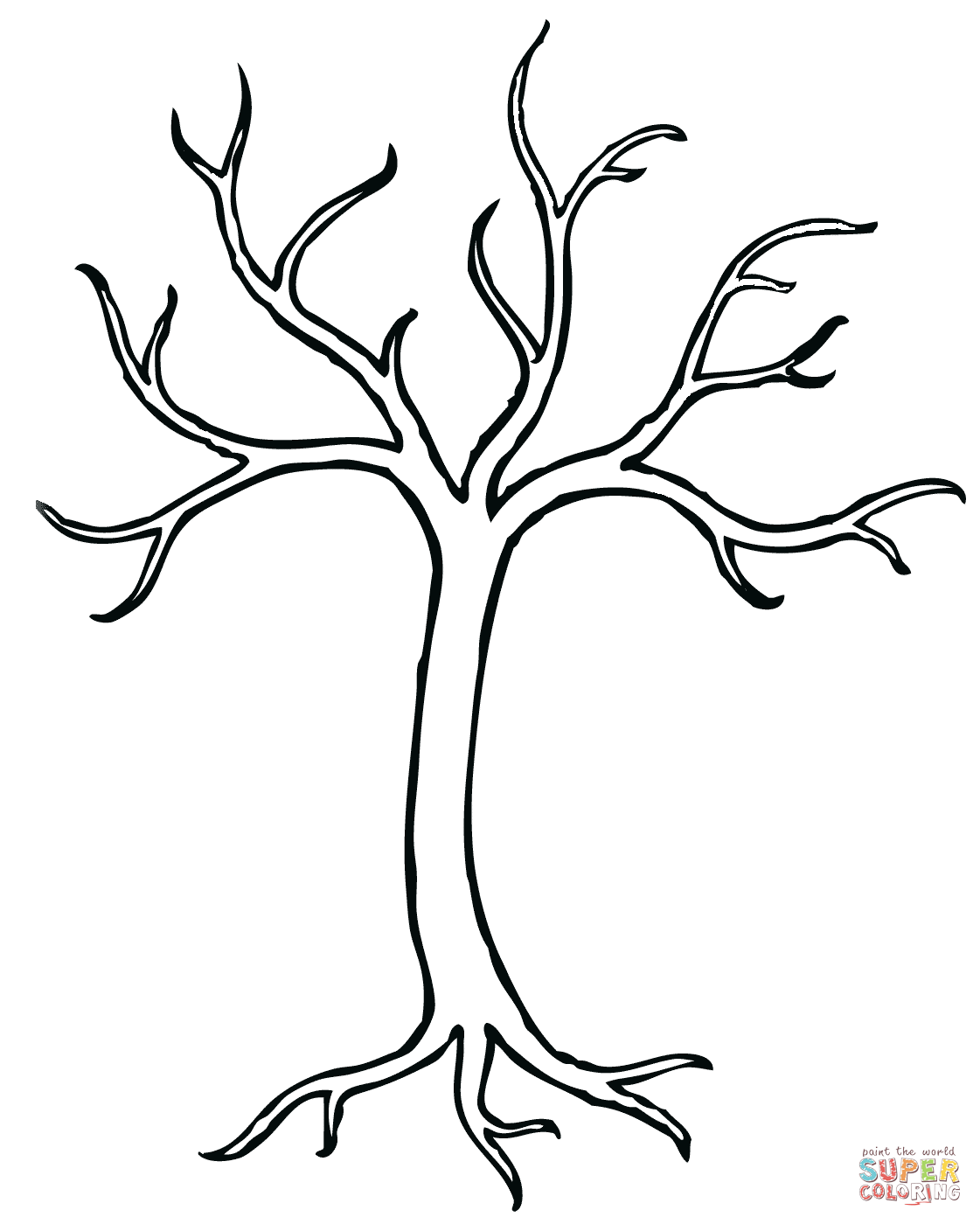 free printable bare tree template