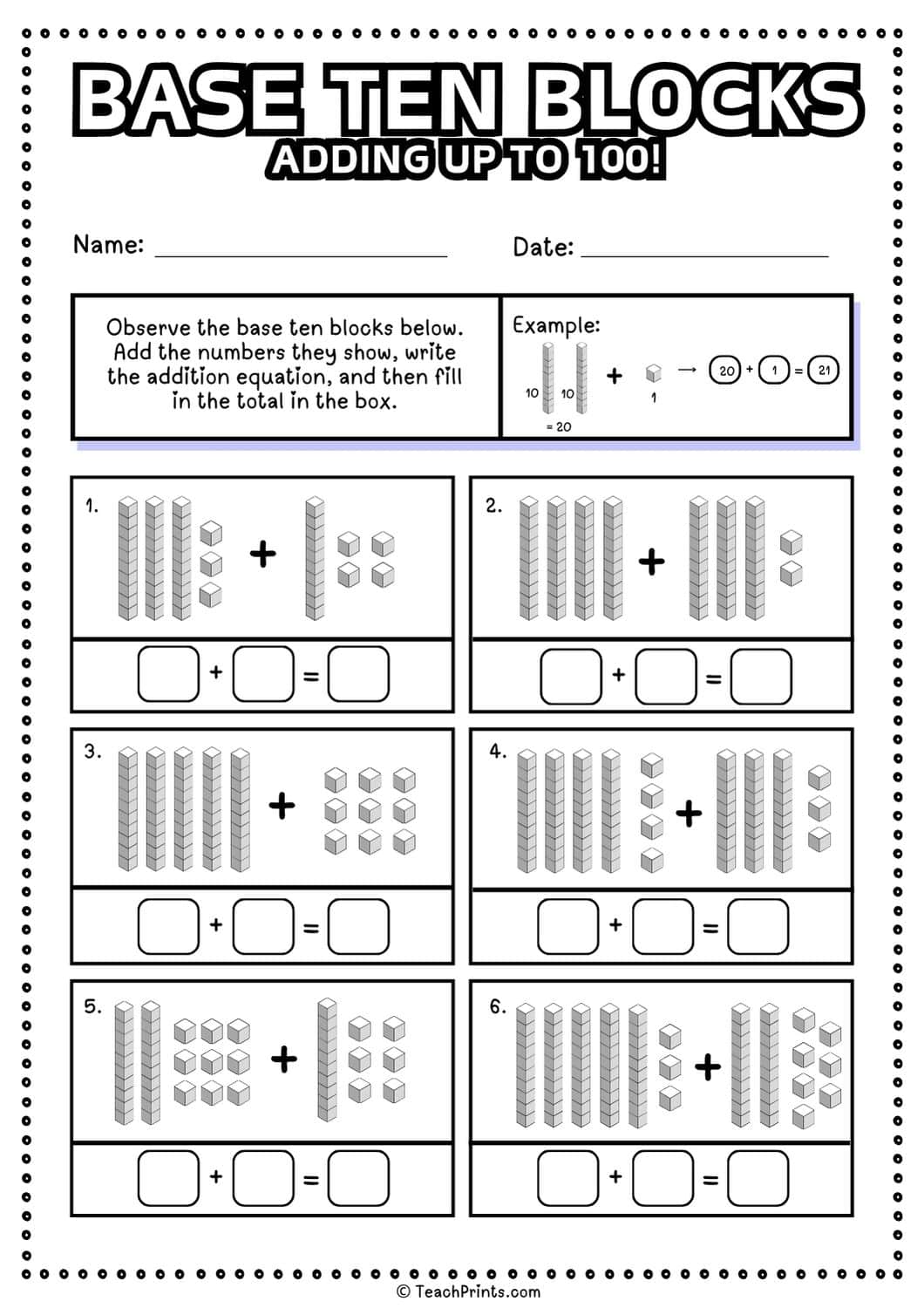 free printable base ten blocks template