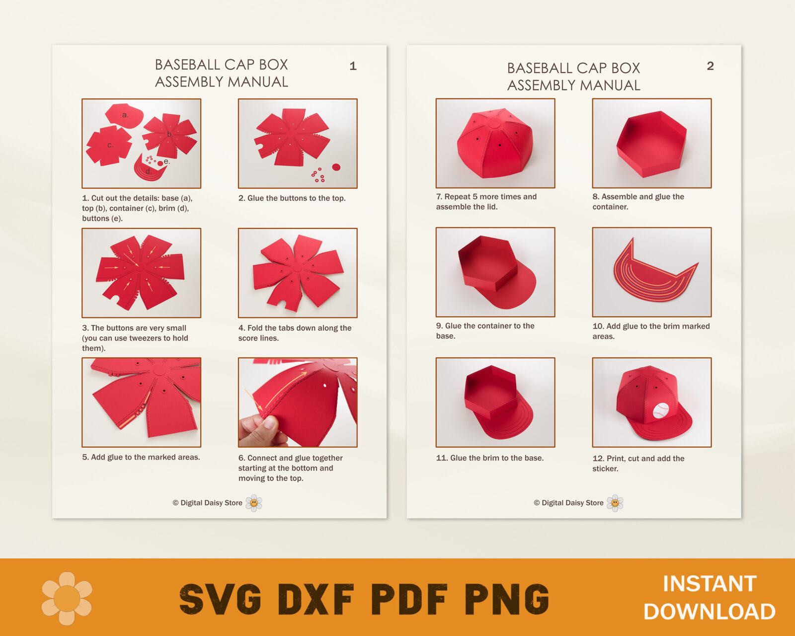 Baseball Cap Box Template