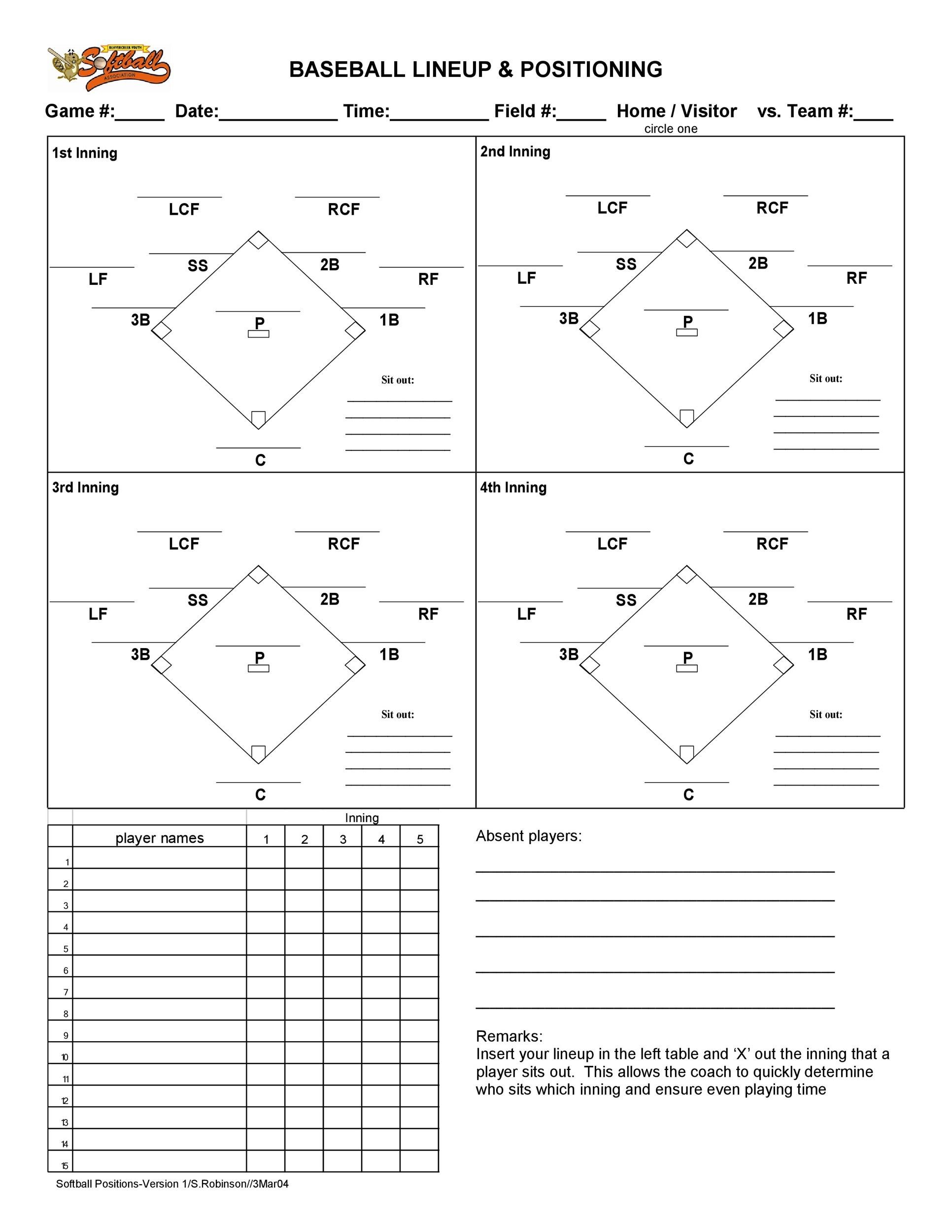 Baseball Lineup