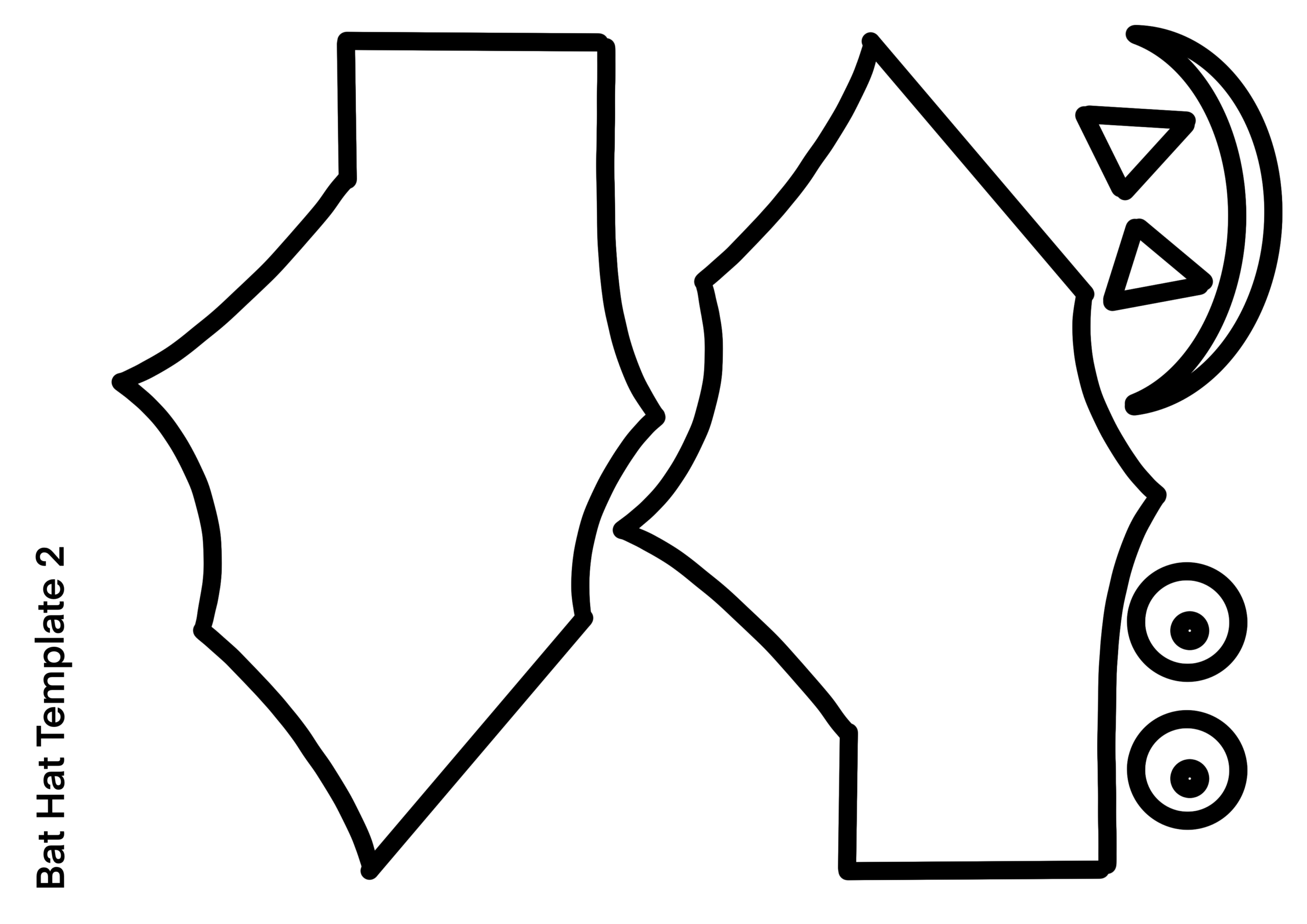 Bat Template Wings Bat Template Wings