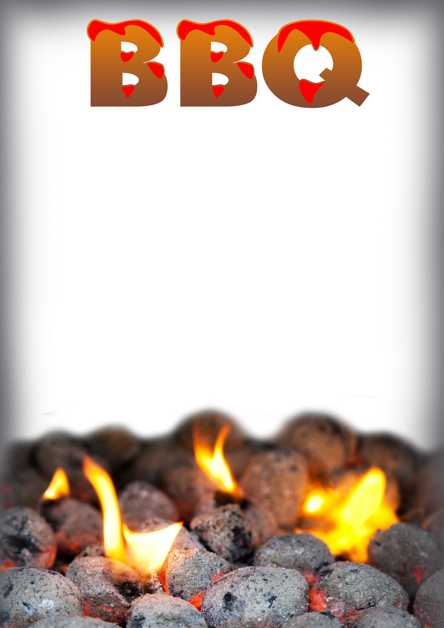 Bbq Invitation Menu Blank Template