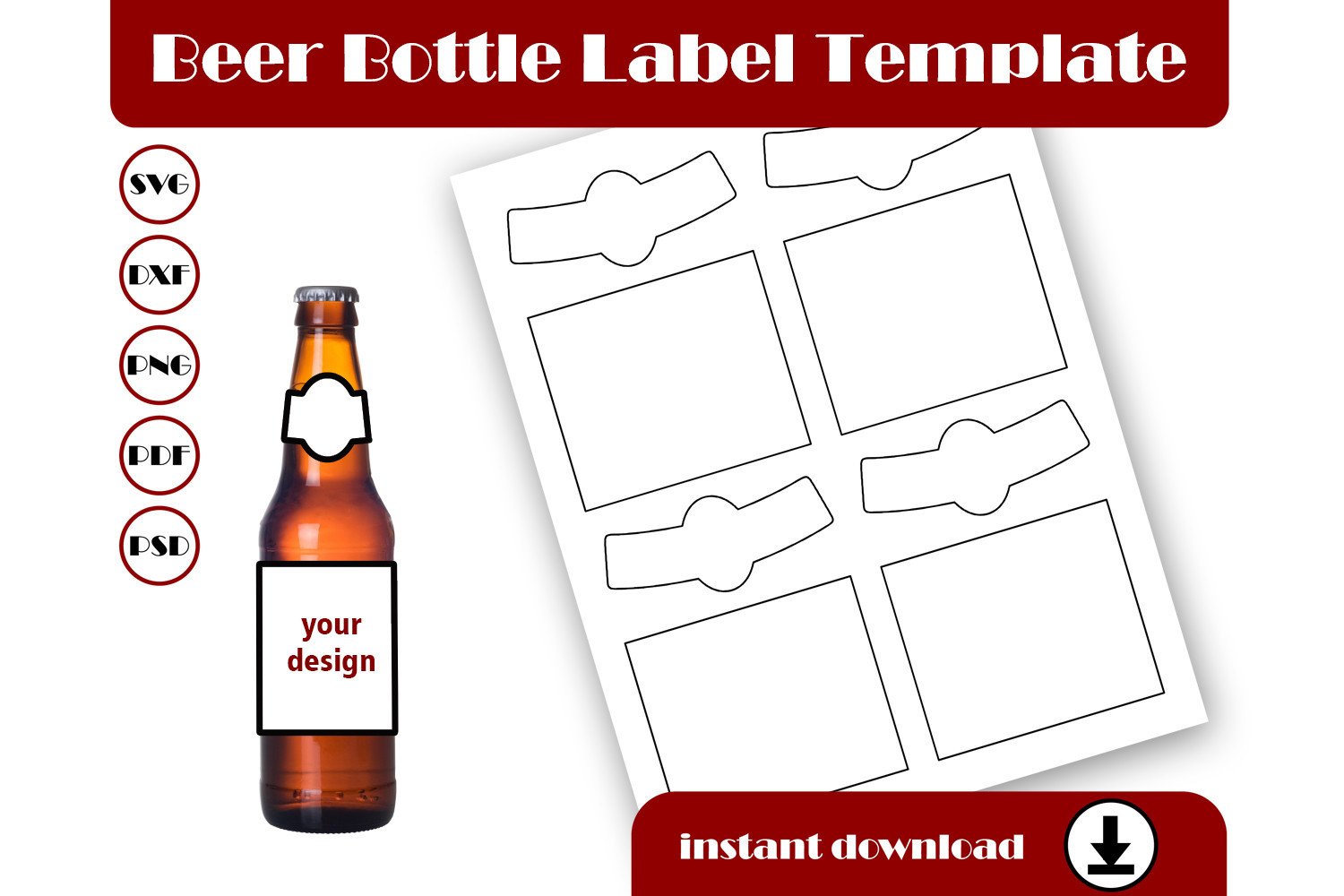Beer Bottle Label Template Sticker Label Beer Bottle Label Template Sticker Label