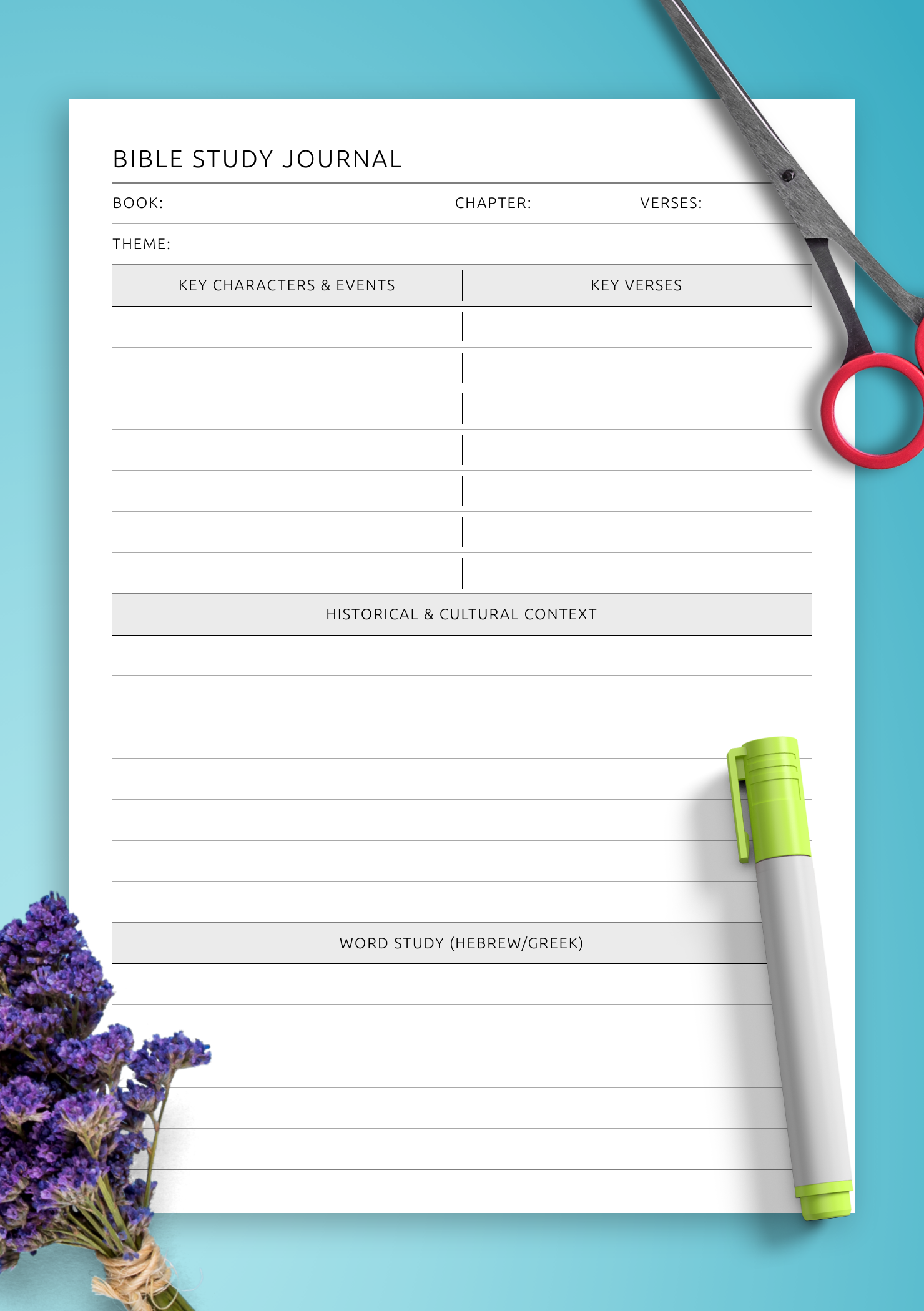 Bible Study Journal