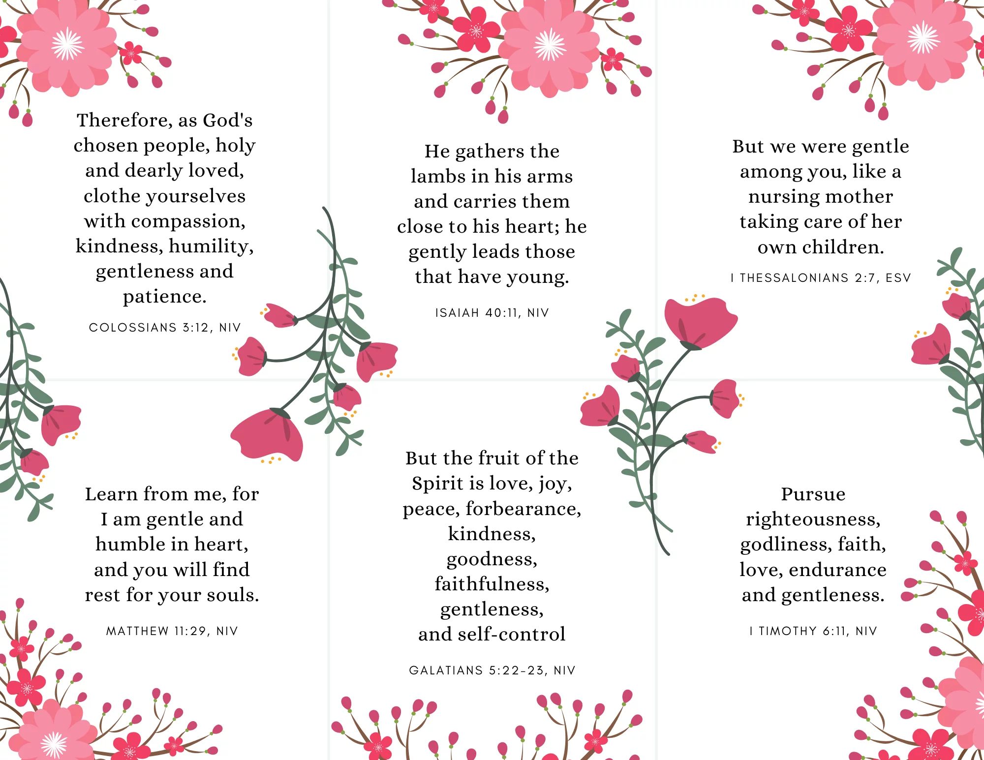 Bible Verse Cards Bible Verse Cards