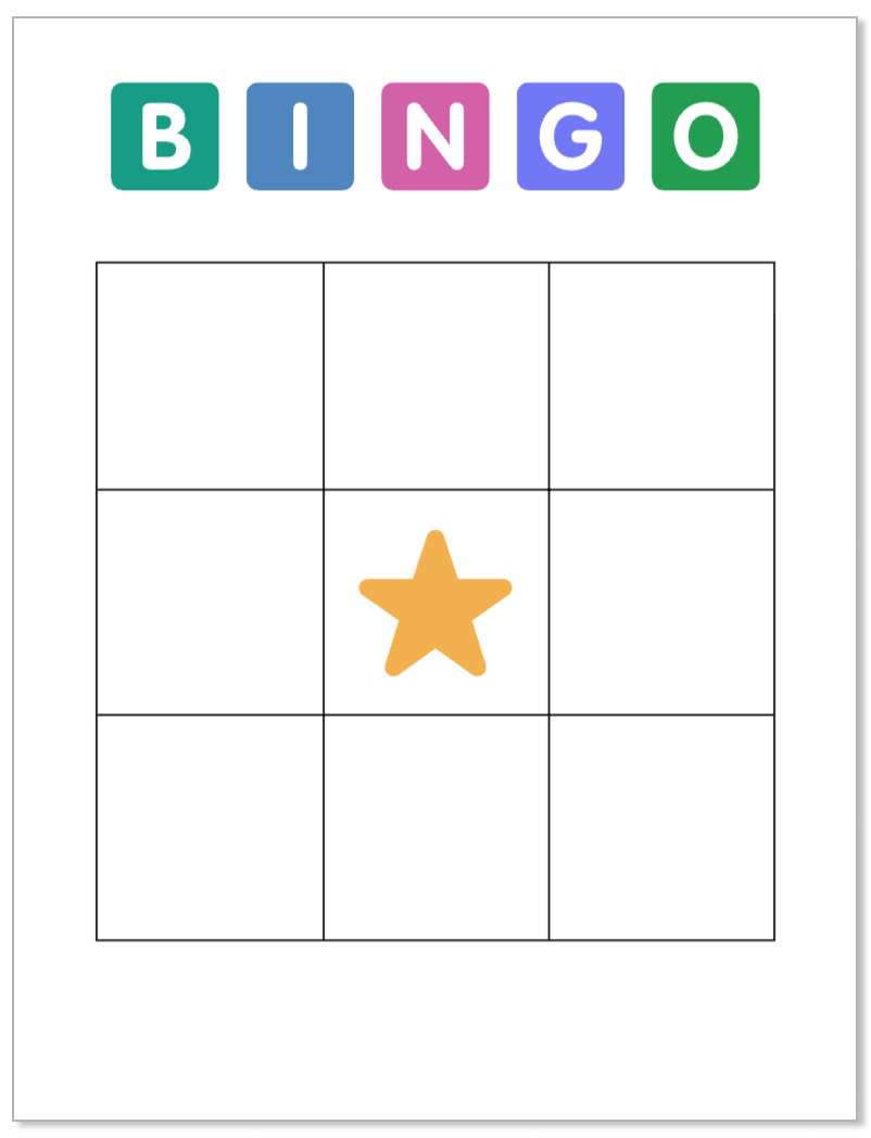 Bingo Card Templates Bingo Card Templates