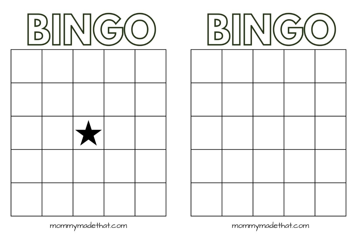 Bingo Card Templates Bingo Card Templates