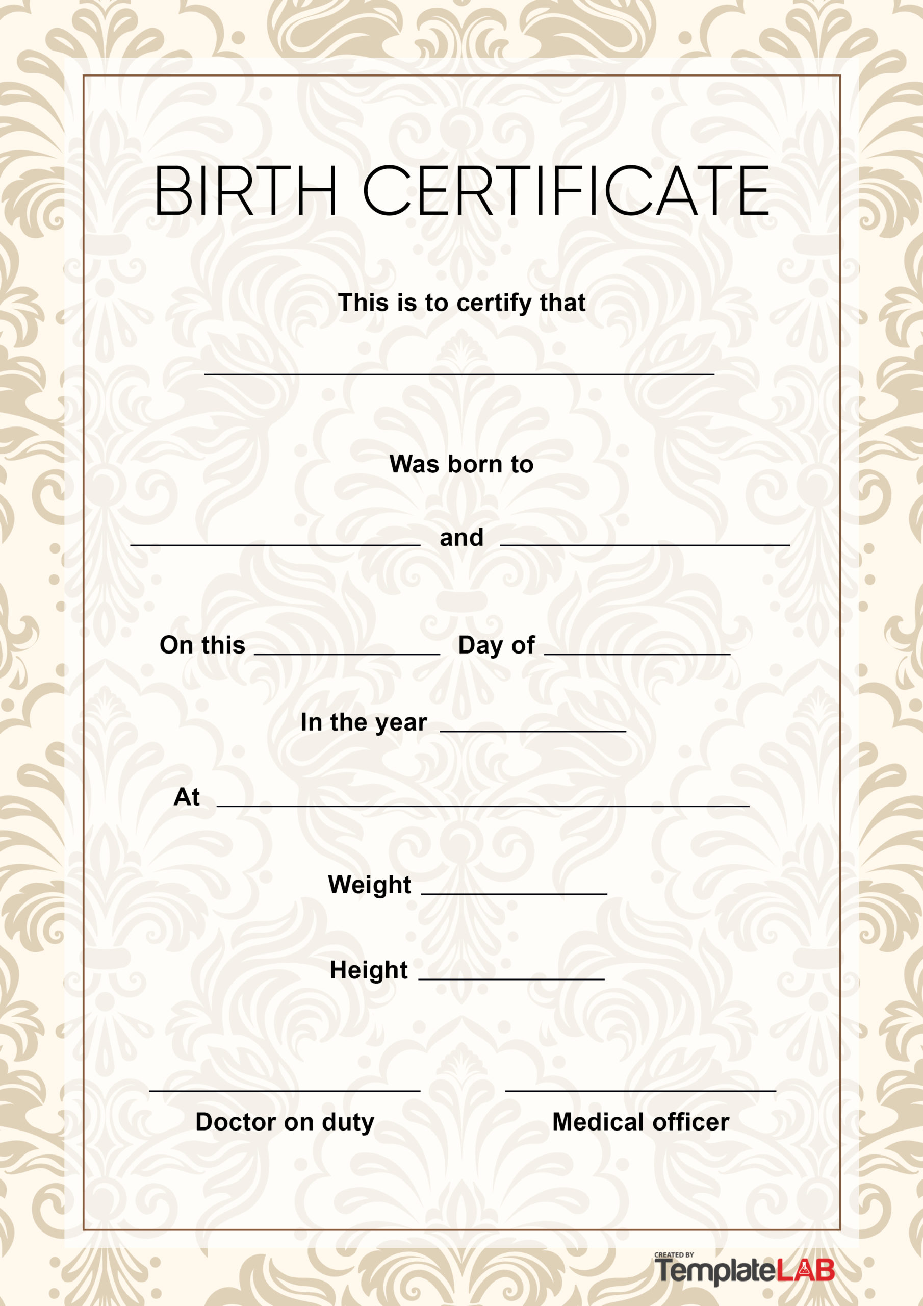 Birth Certificate Templates Birth Certificate Templates