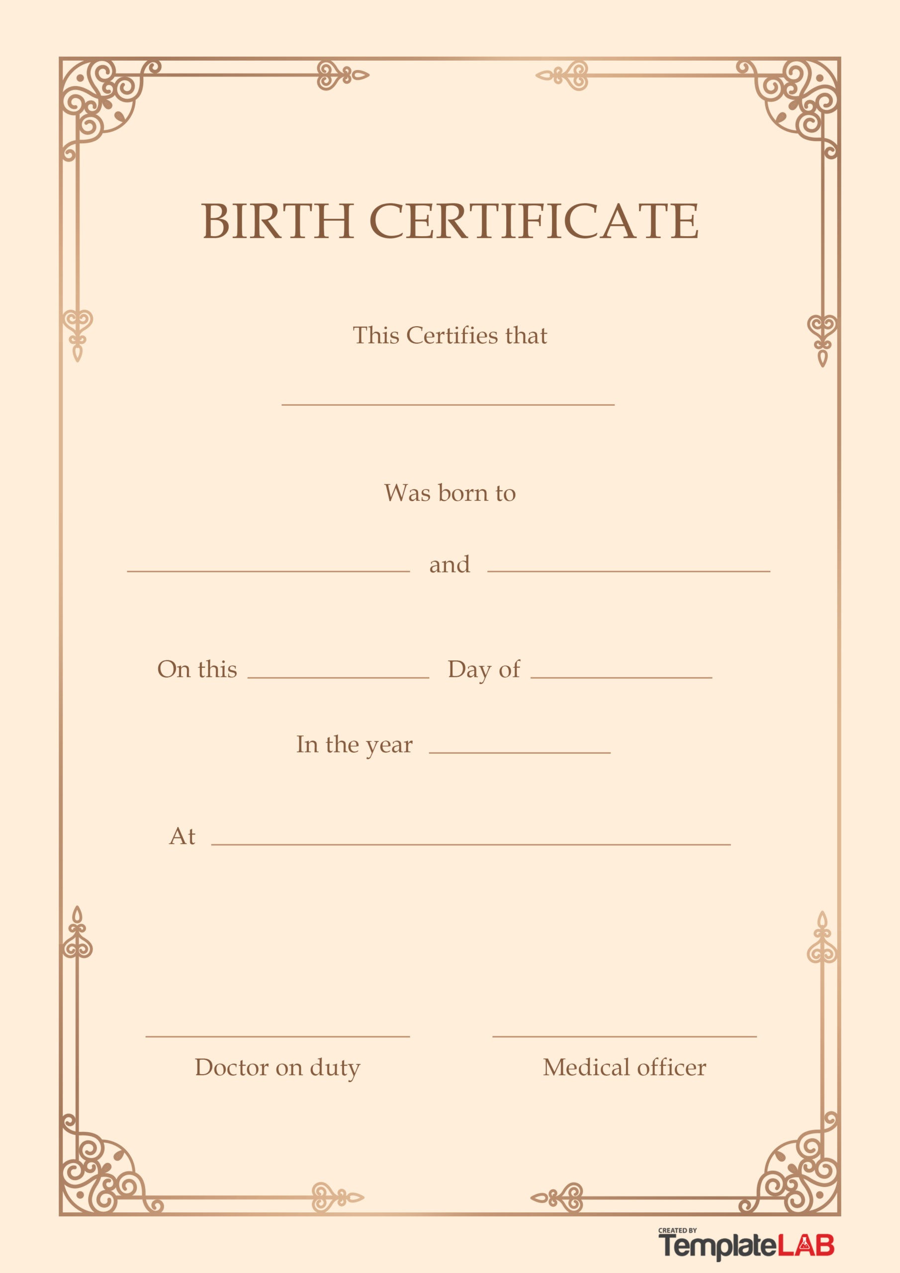 Birth Certificate Templates
