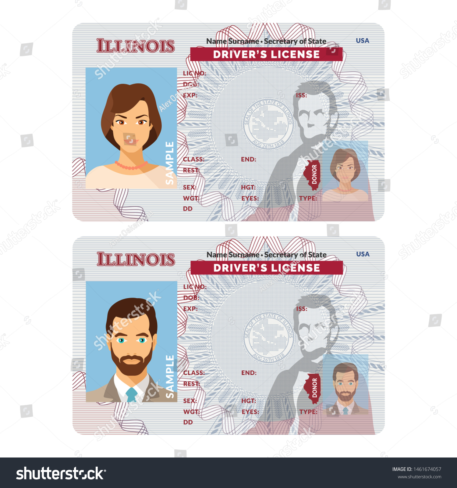 Bitmap Template Sample Driver License Plastic 1461674057