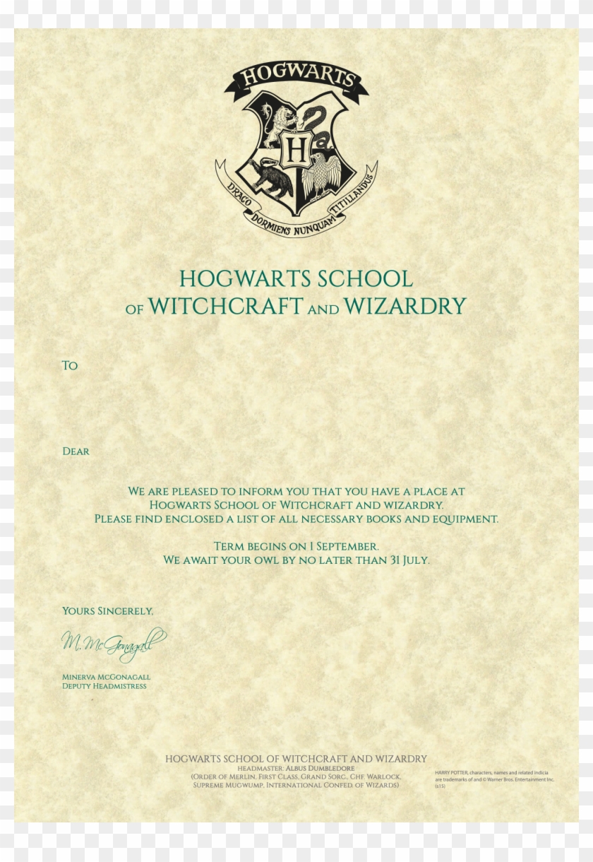 free printable editable hogwarts acceptance letter template free printable editable hogwarts acceptance letter template