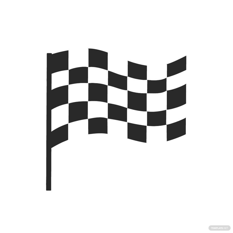 Black And White Checkered Flag Clipart