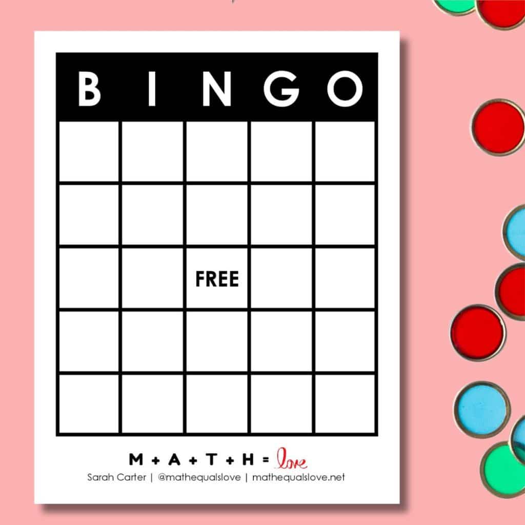 Blank Bingo Card Printable