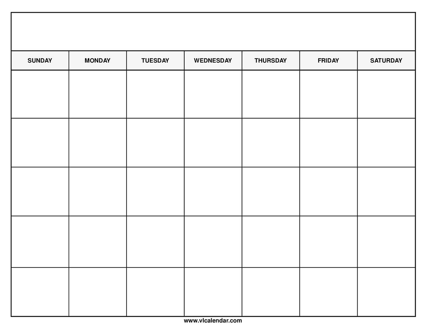Blank Calendar