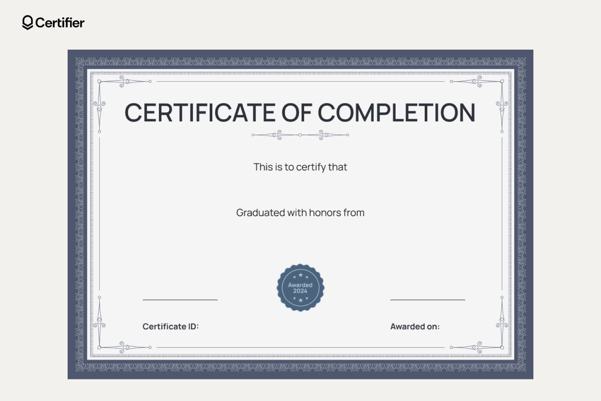 Blank Certificate Templates