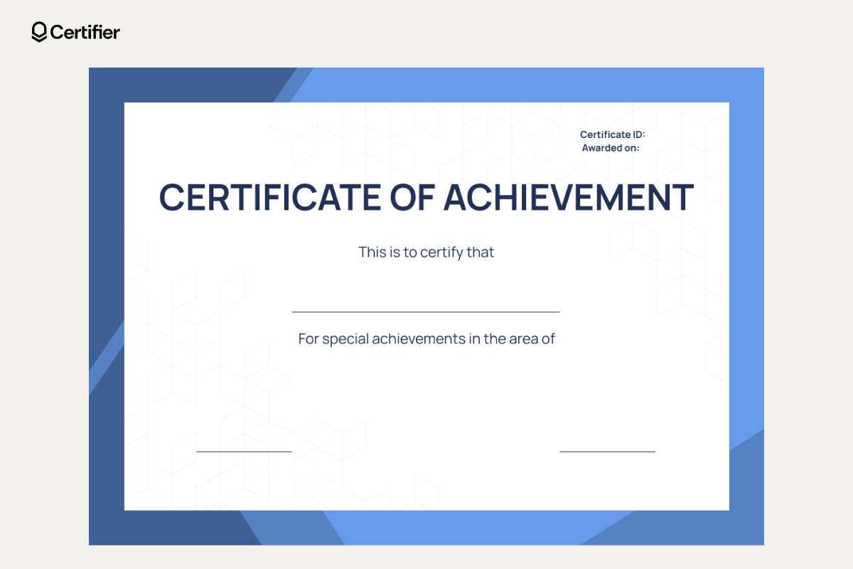 Blank Certificate Templates