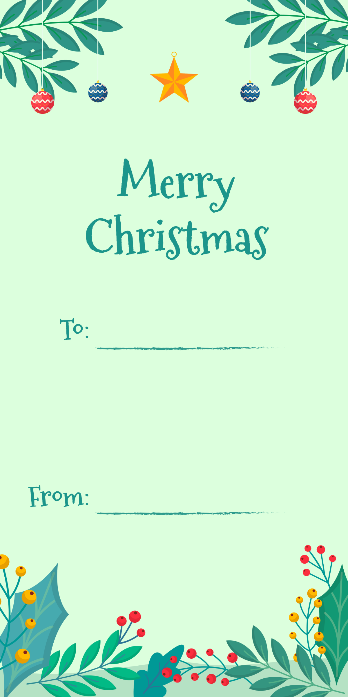 Blank Christmas Gift Tags
