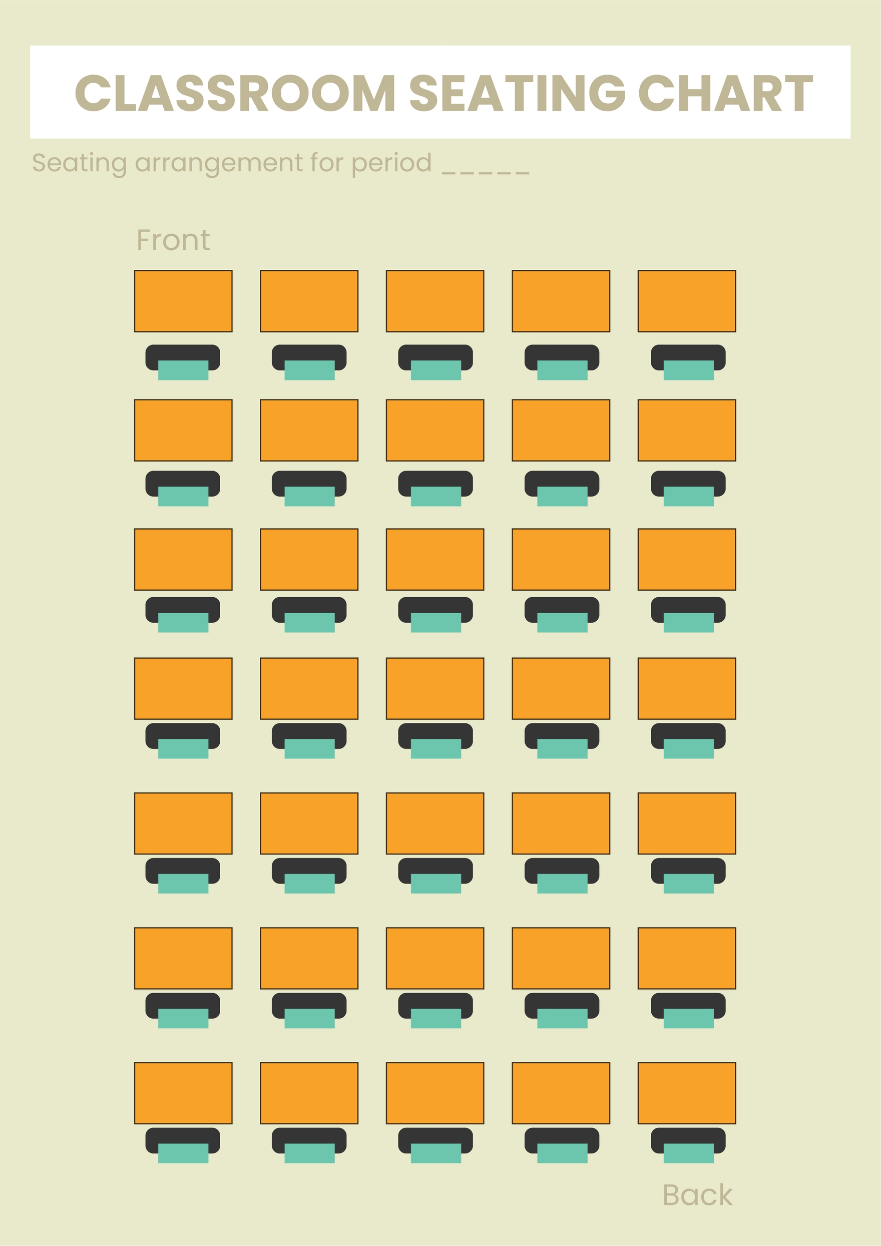 Blank Classroom Seating Chart Blank Classroom Seating Chart