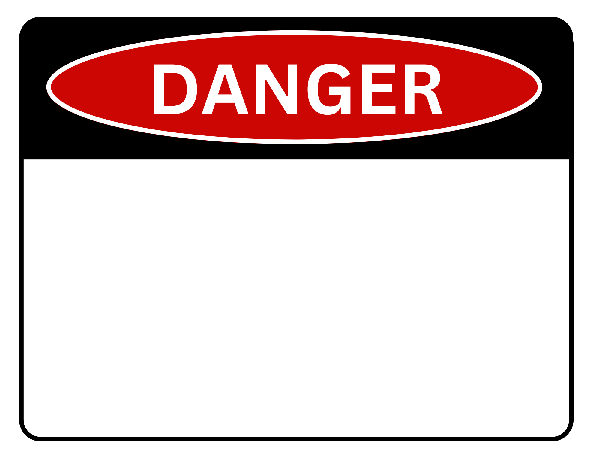 Blank Danger Sign