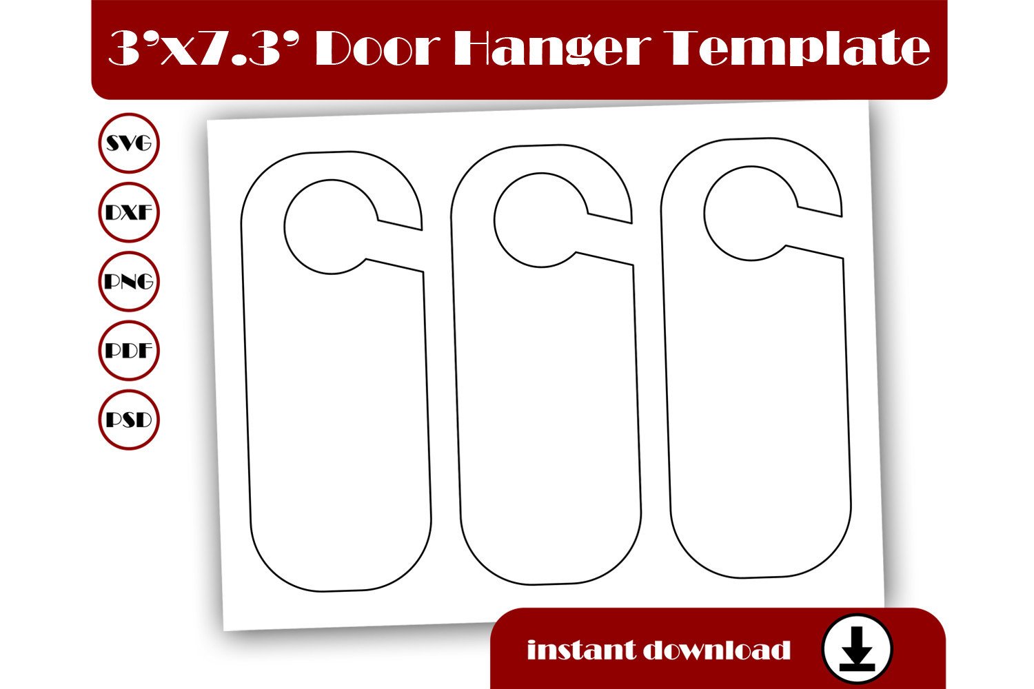 Blank Door Hangers Template Svg Blank Door Hangers Template Svg