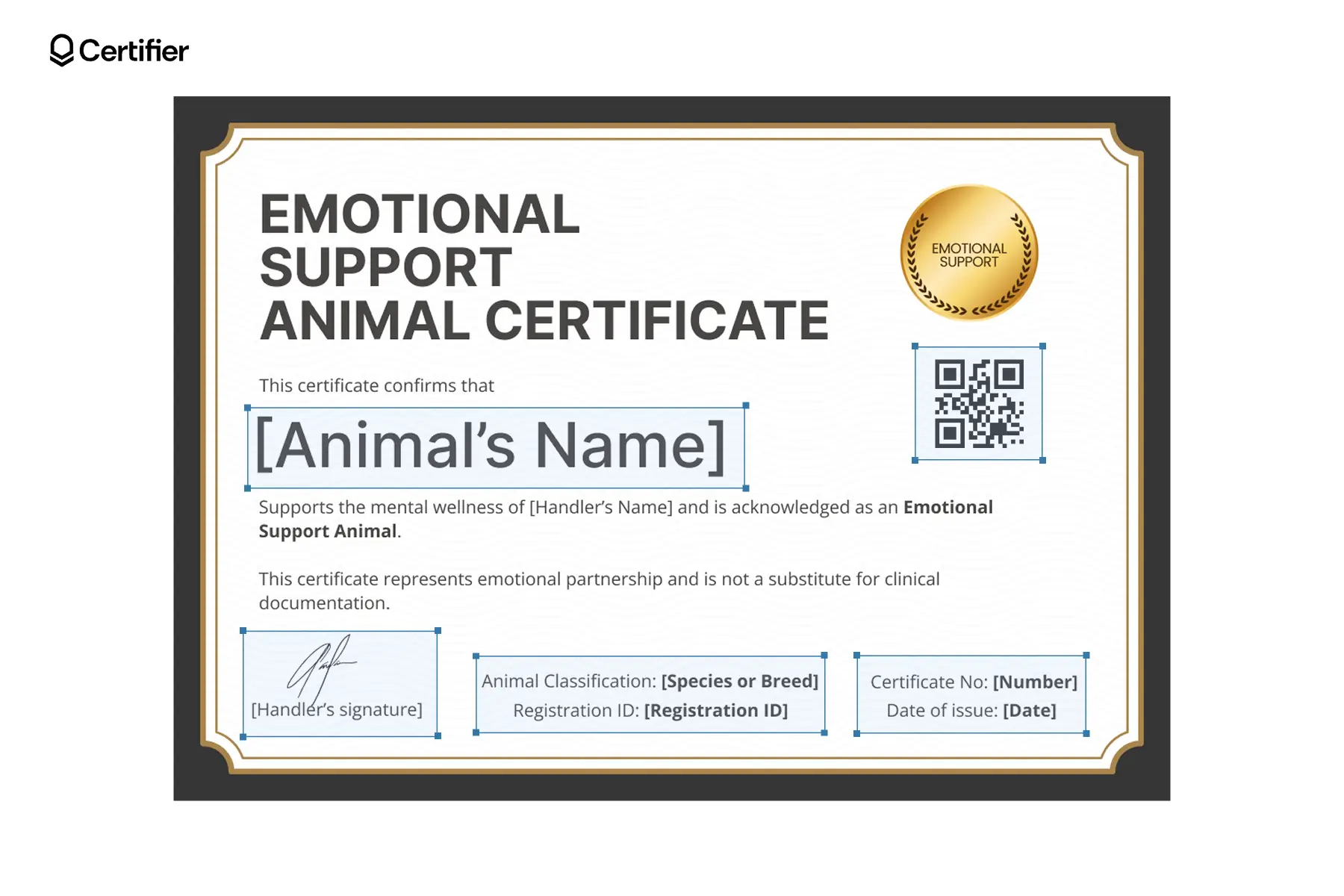 Blank Esa Certificate Templates