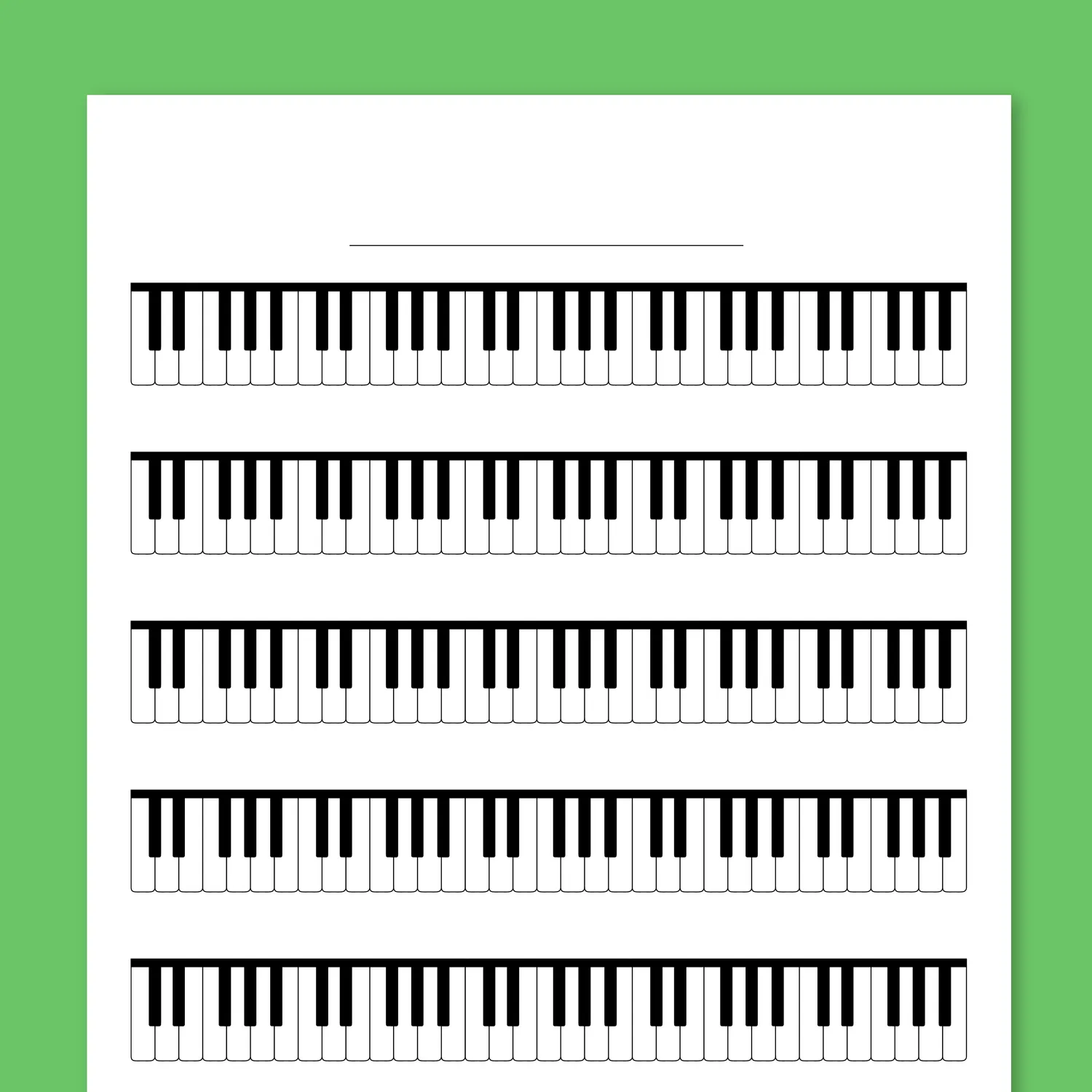 Blank Keyboard Worksheet Black And White Version