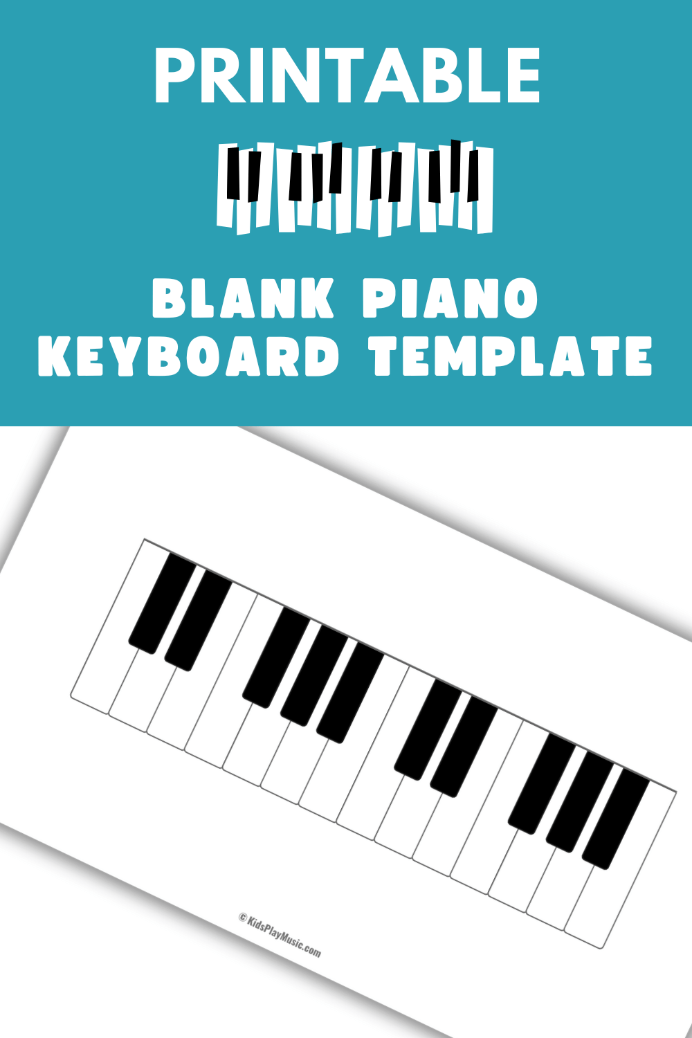 Blank Piano Keyboard Template