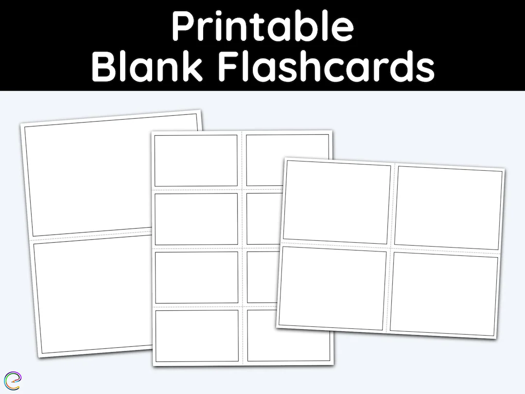 Blank Printable Flash Cards Education Blank Printable Flash Cards Education