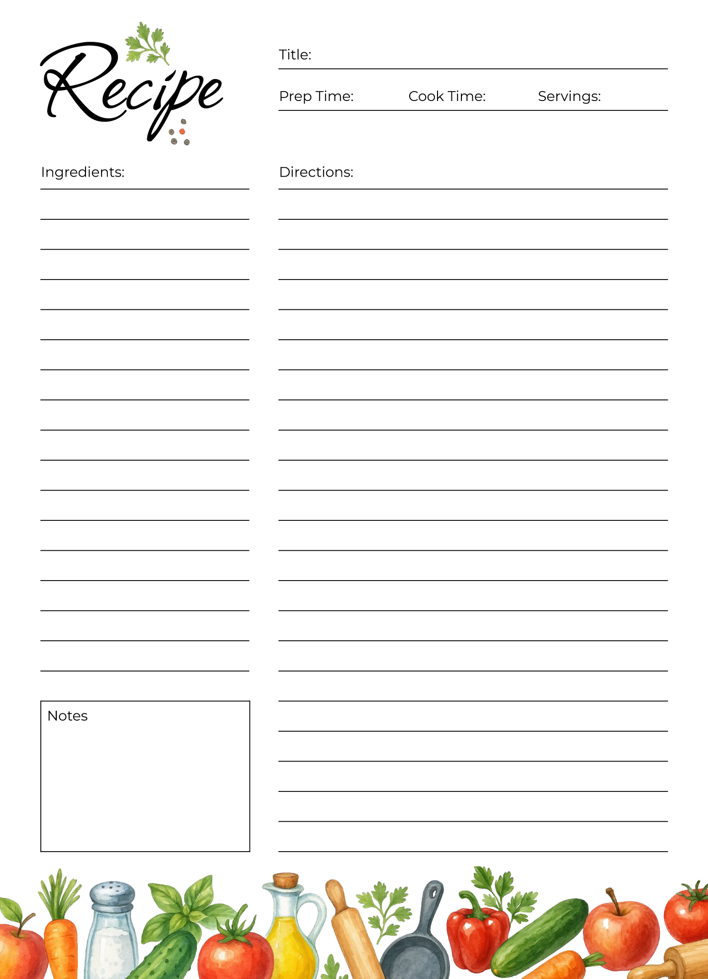 Blank Recipe Free Google Docs Template Blank Recipe Free Google Docs Template