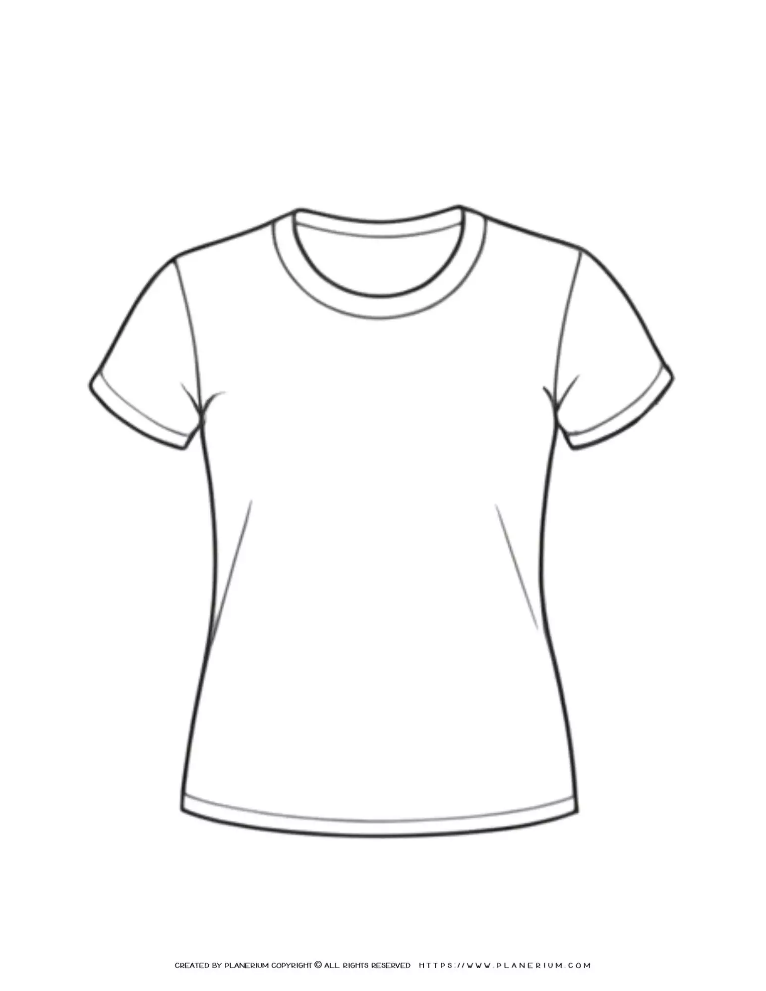 Blank T Shirt Template Printable