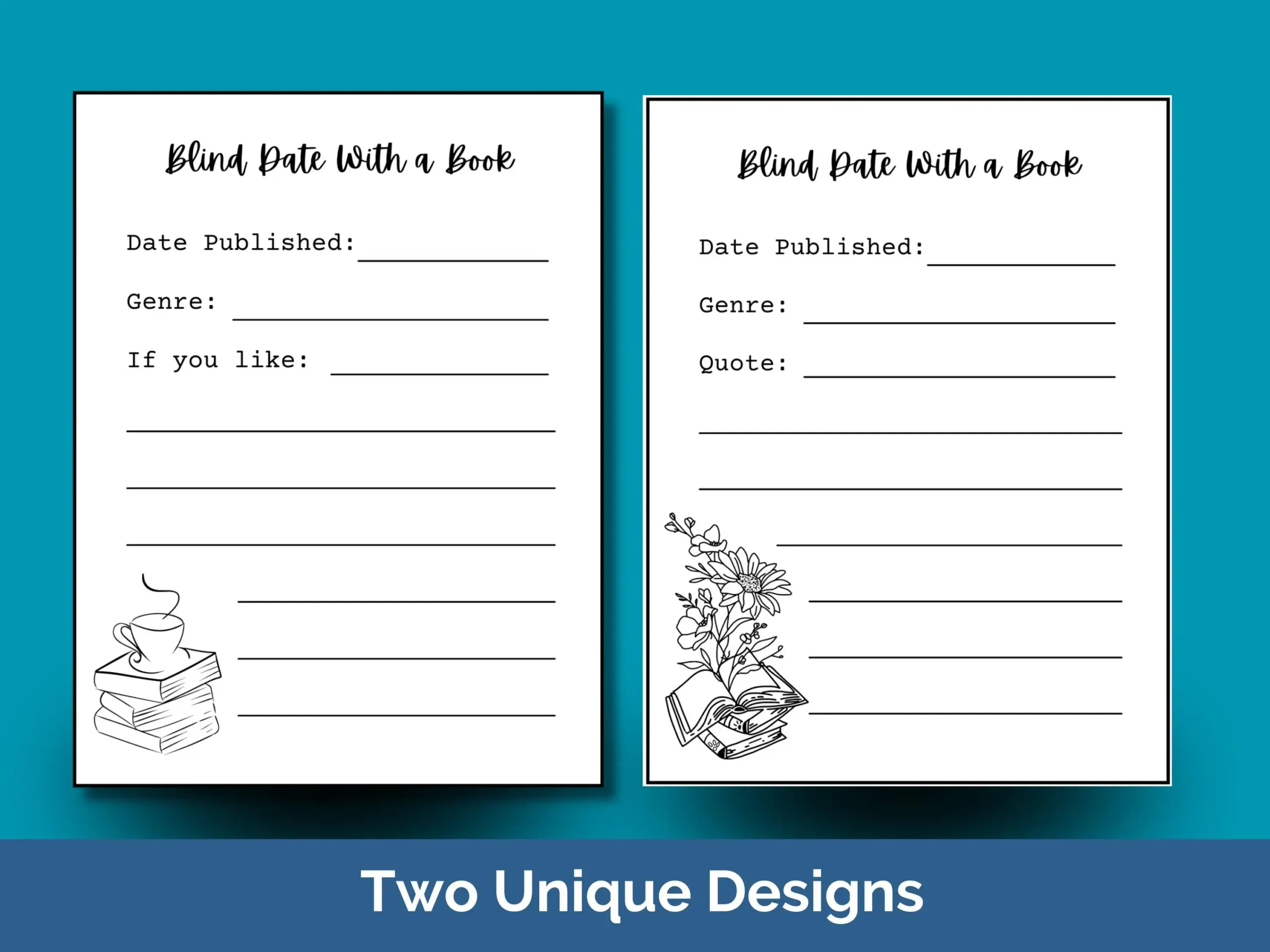 Blind Date With A Book Labels Printable Blind Date With A Book Labels Printable
