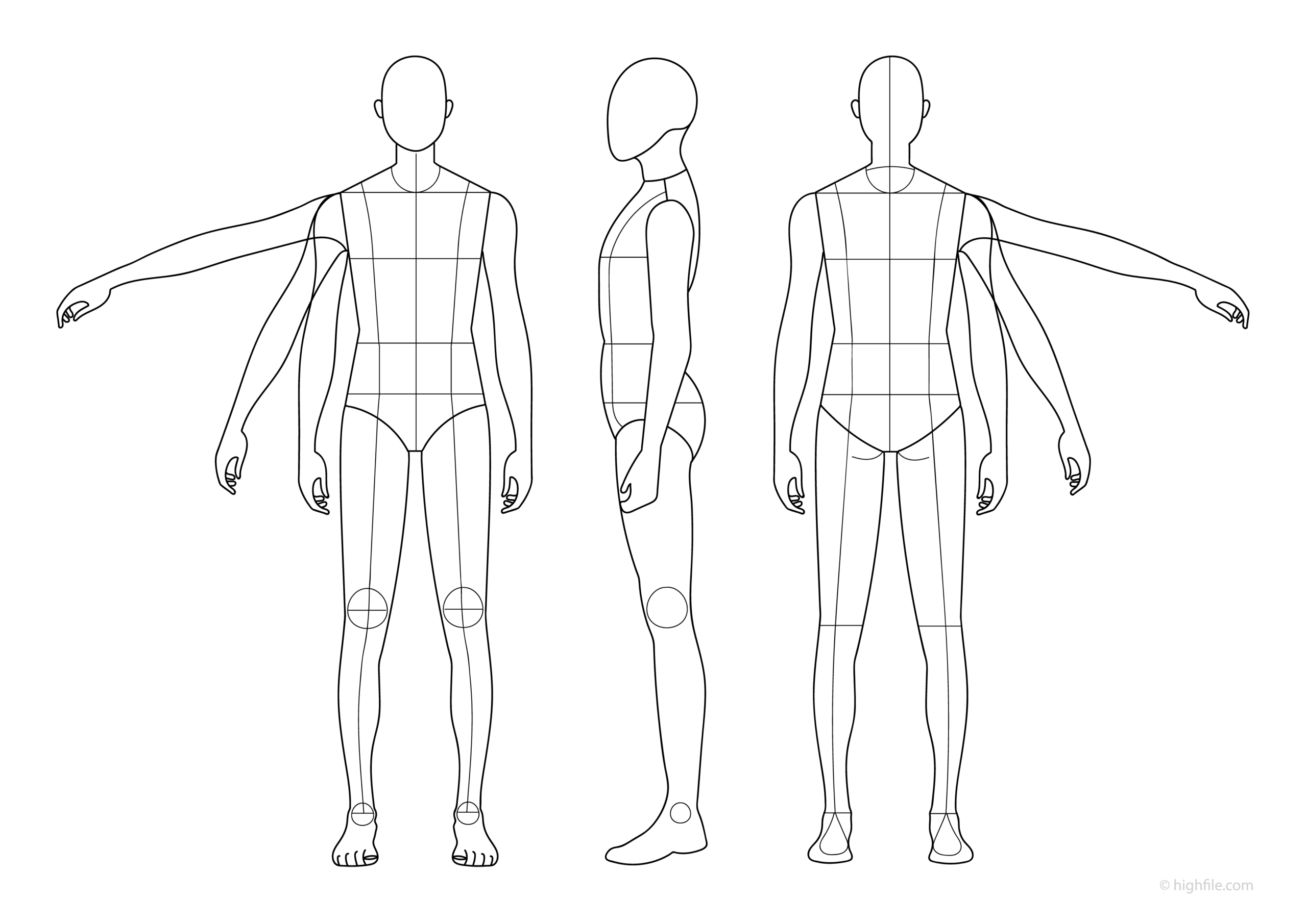 Body Outline Templates Body Outline Templates