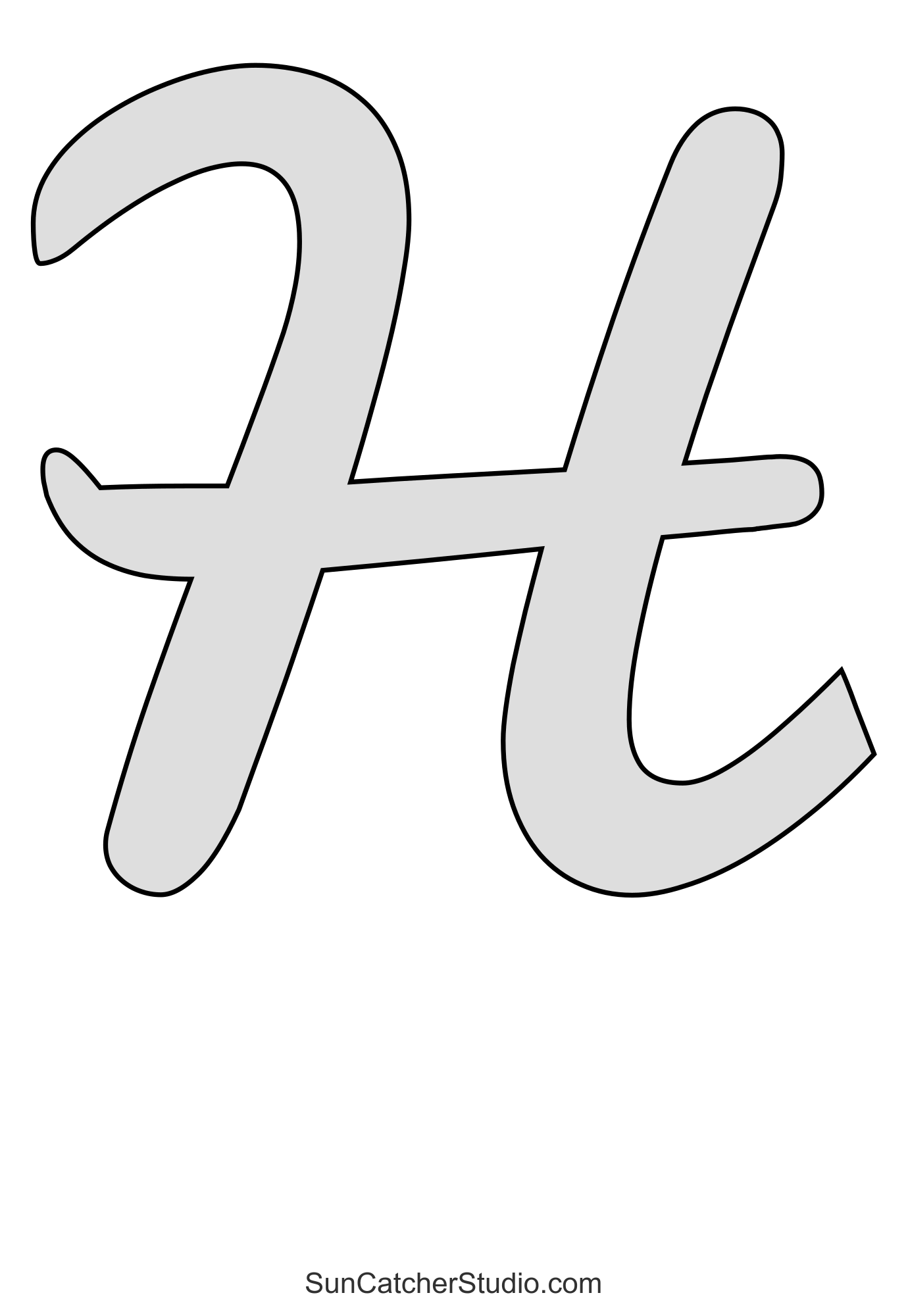 free printable cursive letter template free printable cursive letter template