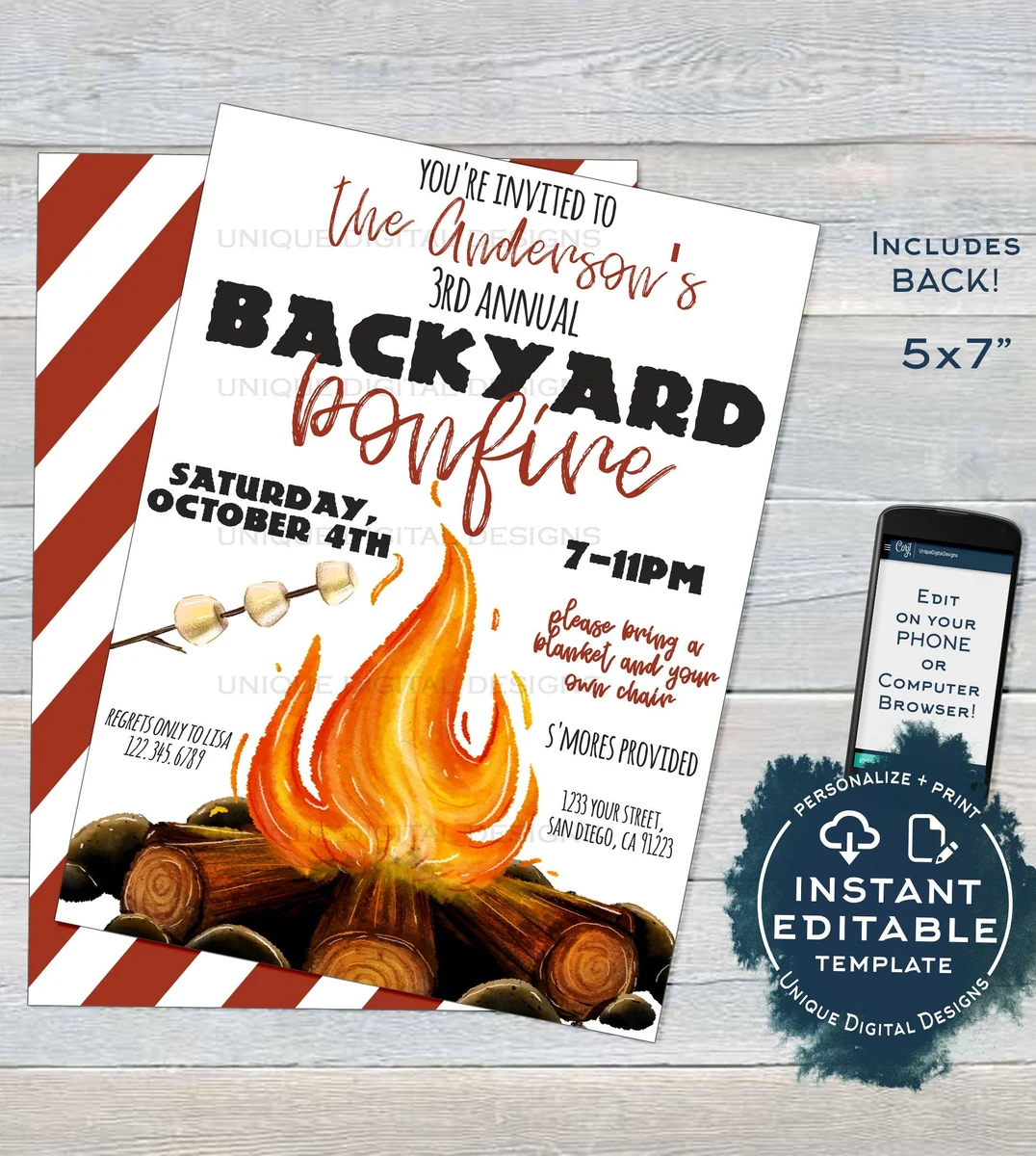 free printable bonfire invitation template free printable bonfire invitation template