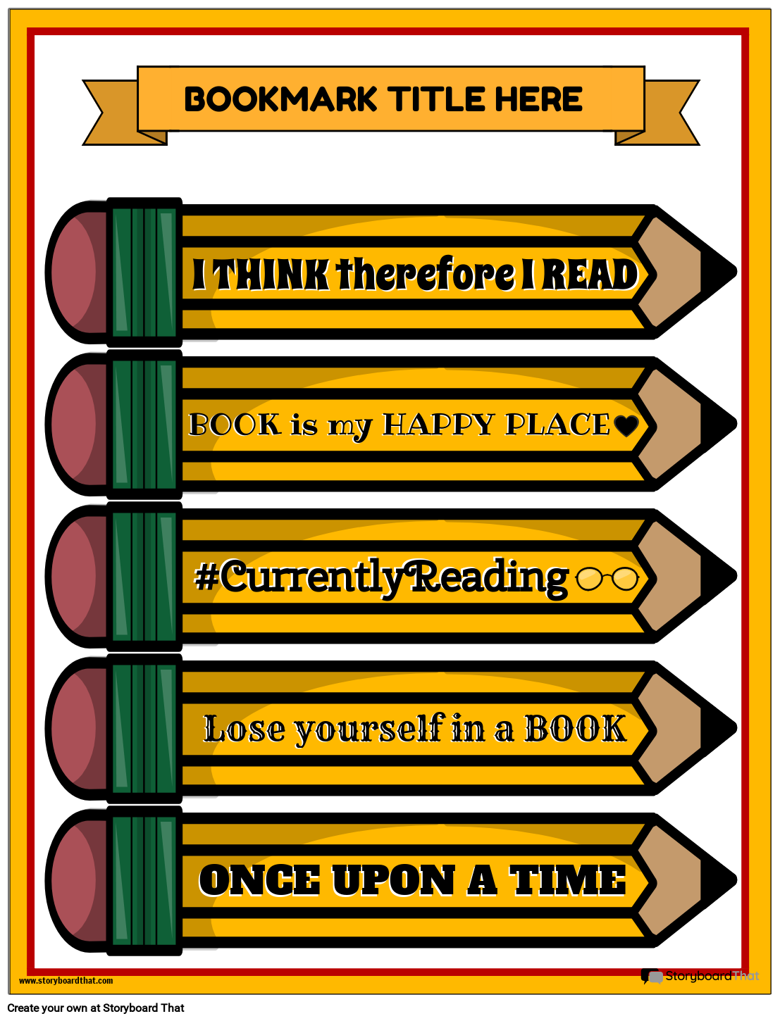 bookmark sample template bookmark sample template