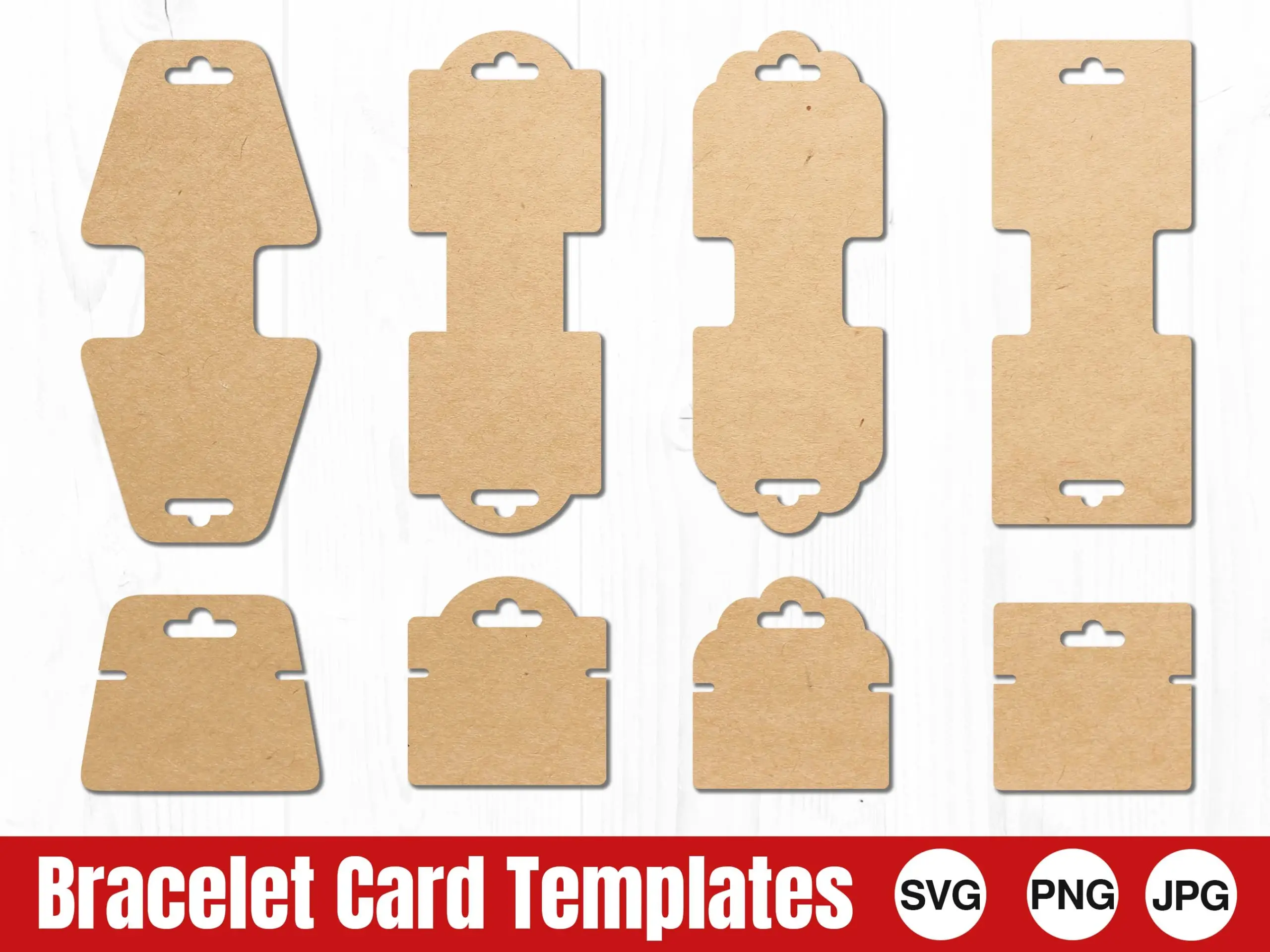 Bracelet Card Templates Svg Png
