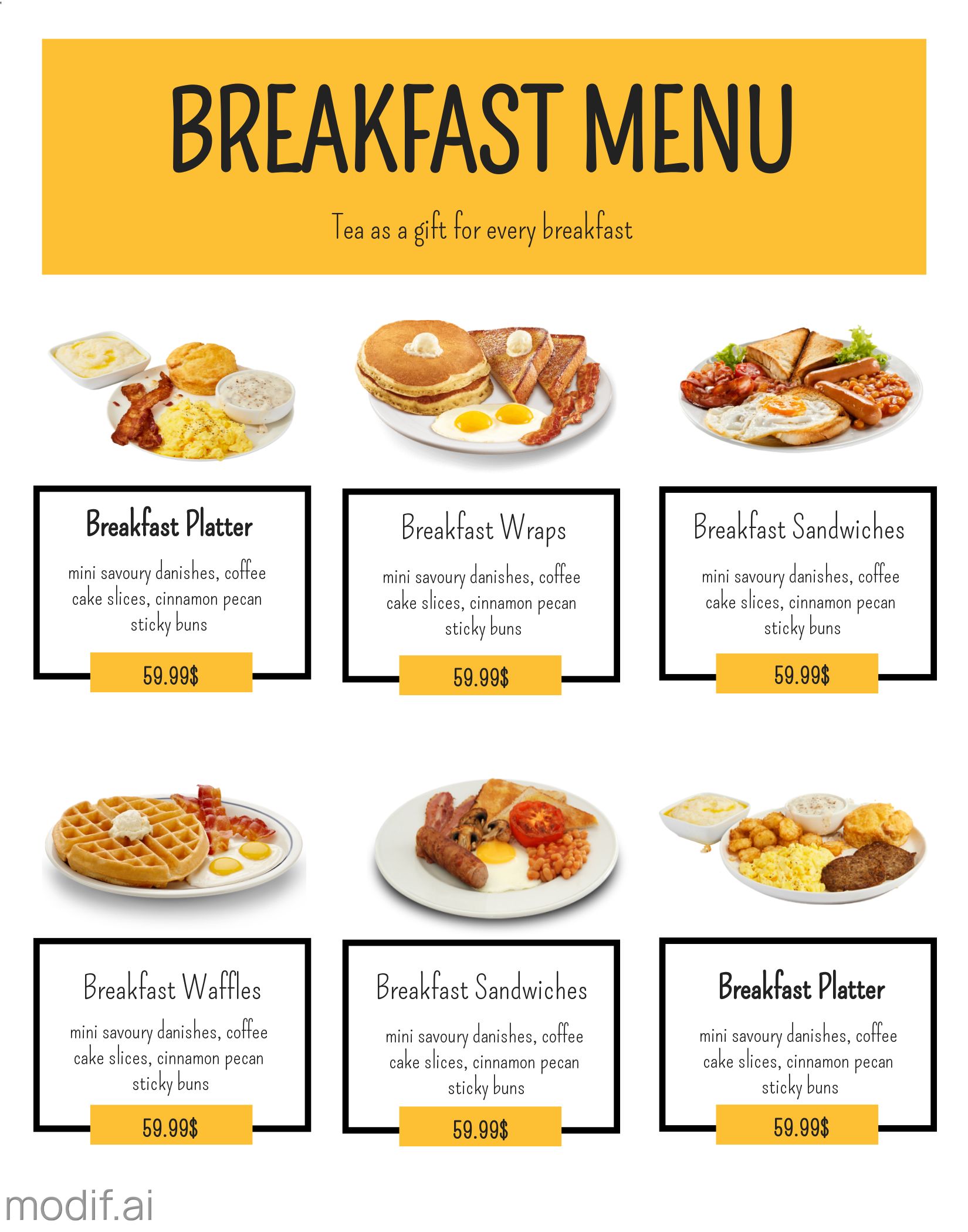 Breakfast Menu Design Template