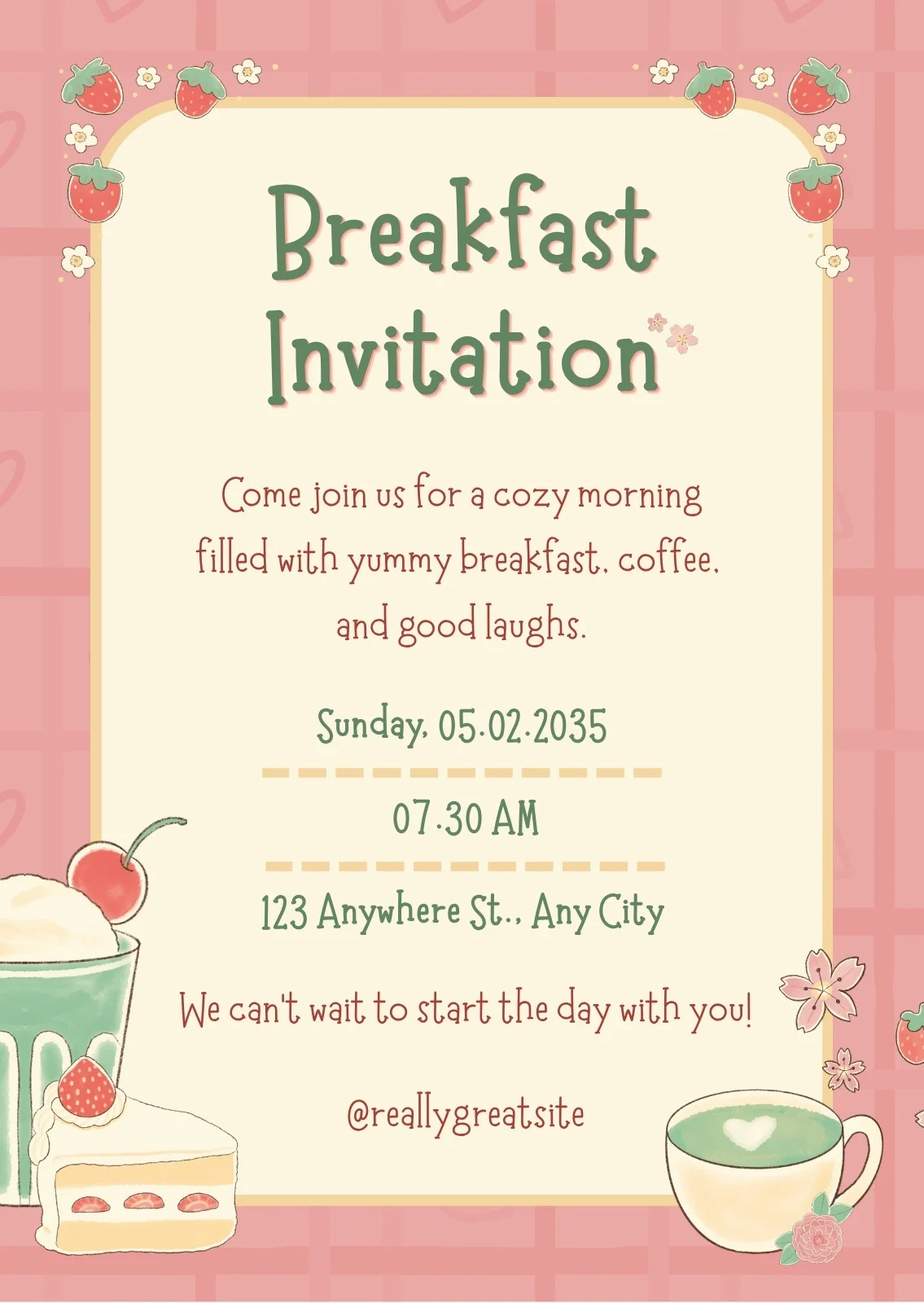 free printable breakfast invitation template free printable breakfast invitation template