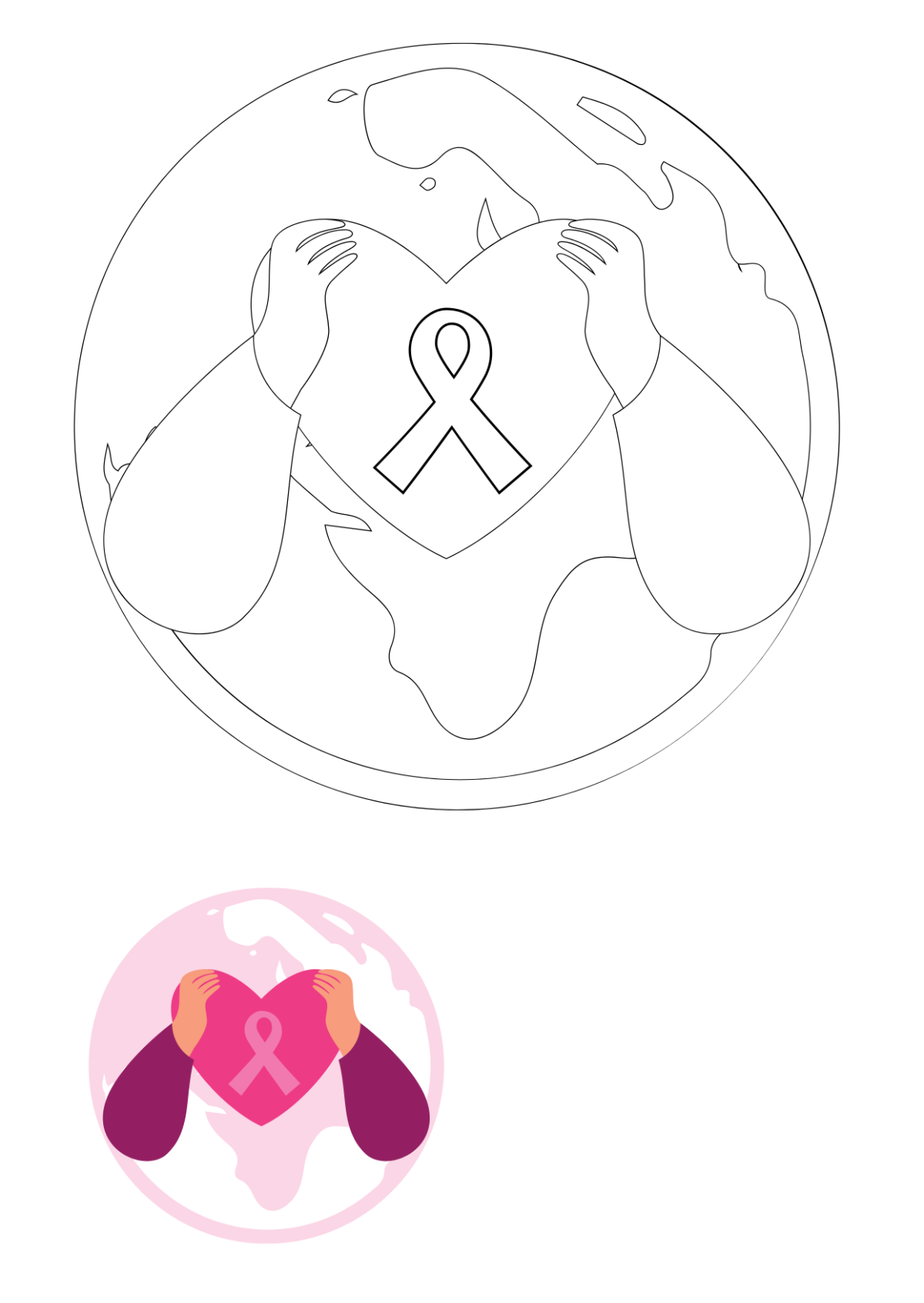 Breast Cancer Awareness Month Coloring Page Breast Cancer Awareness Month Coloring Page
